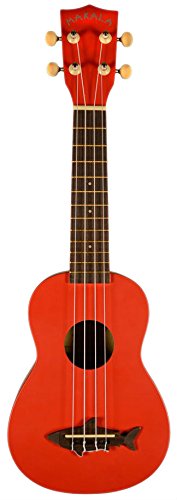 Kala MK-SS-RED Makala Shark Soprano Ukulele - Red Sea w/ Hard Case