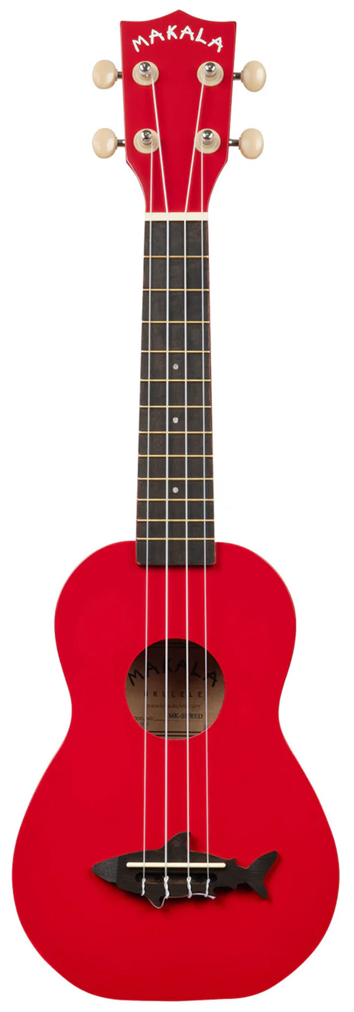 Kala MK-SS-RED Makala Shark Soprano Ukulele - Red Sea w/ Gig Bag