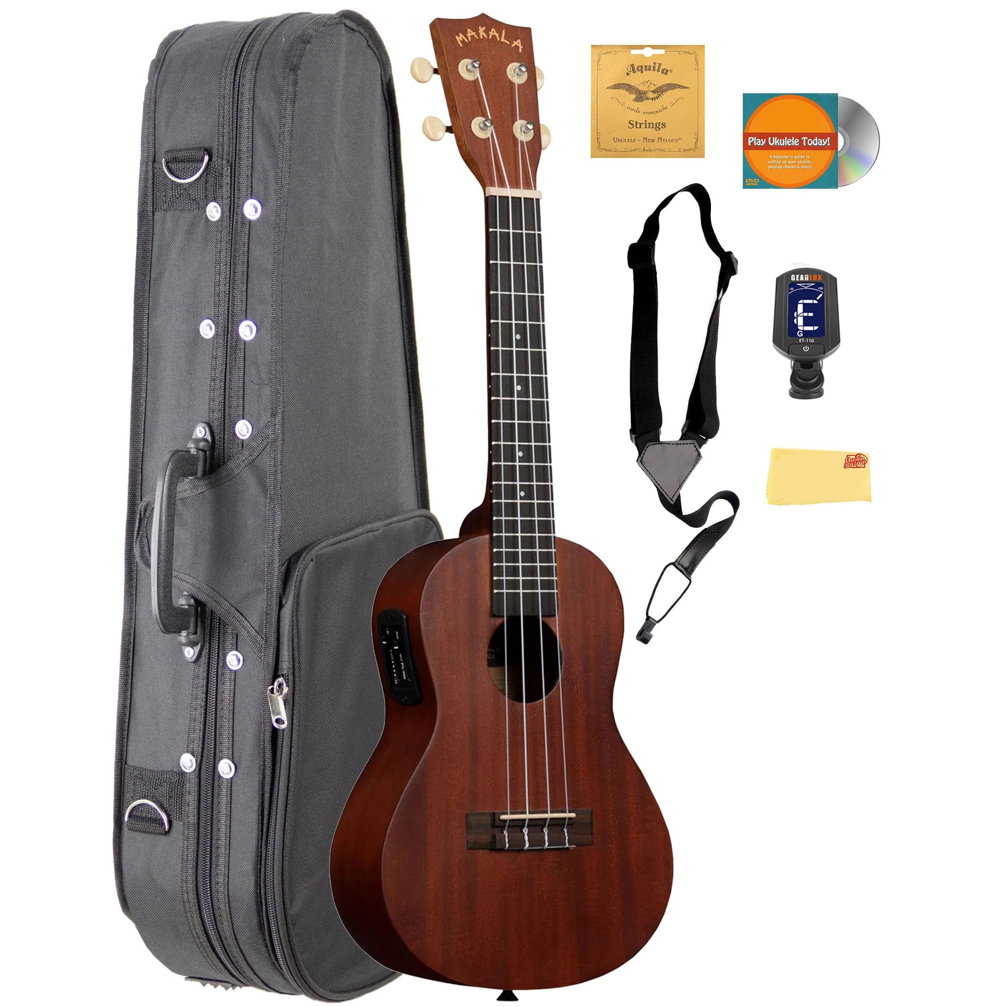 Kala MK-CE Makala Concert Acoustic-Electric Ukulele w/ Case