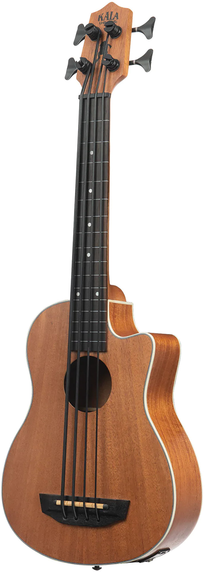 Kala UBASS-SCOUT-FL Scout Fretless U-Bass Acoustic-Electric Ukulele Bass w/ Case