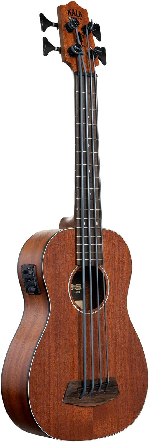 Kala UBASS-RMBL-FL Rumbler Fretless U-Bass Acoustic-Electric Ukulele Bass