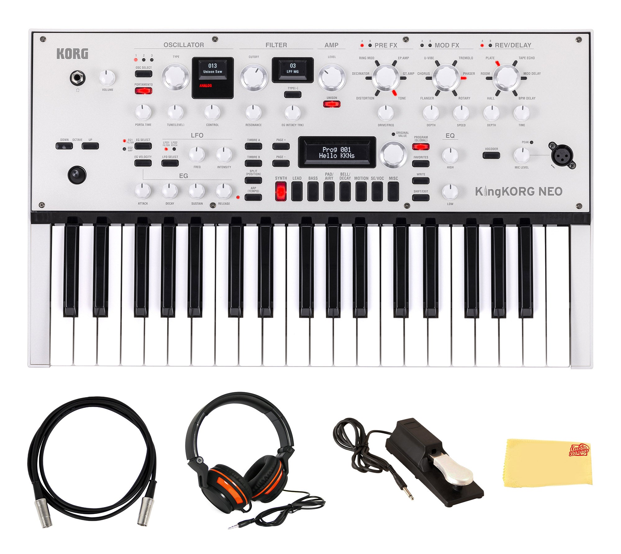 Korg KingKORG NEO 37-Key Virtual Analog Synthesizer w/ Sustain Pedal