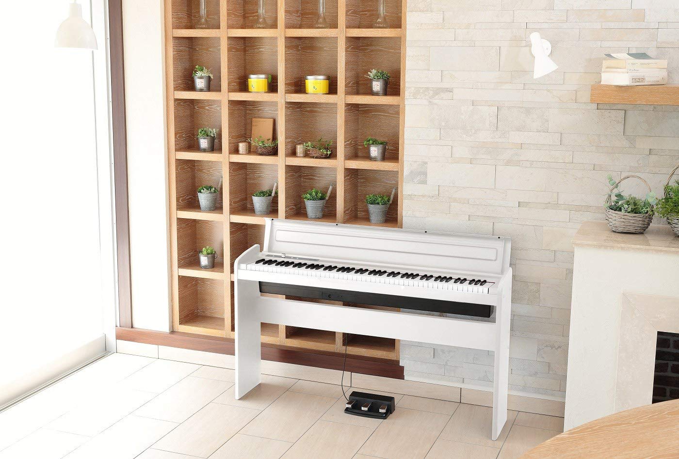 Korg LP-180 Contemporary Home Digital Piano - White w/ Furniture Bench
