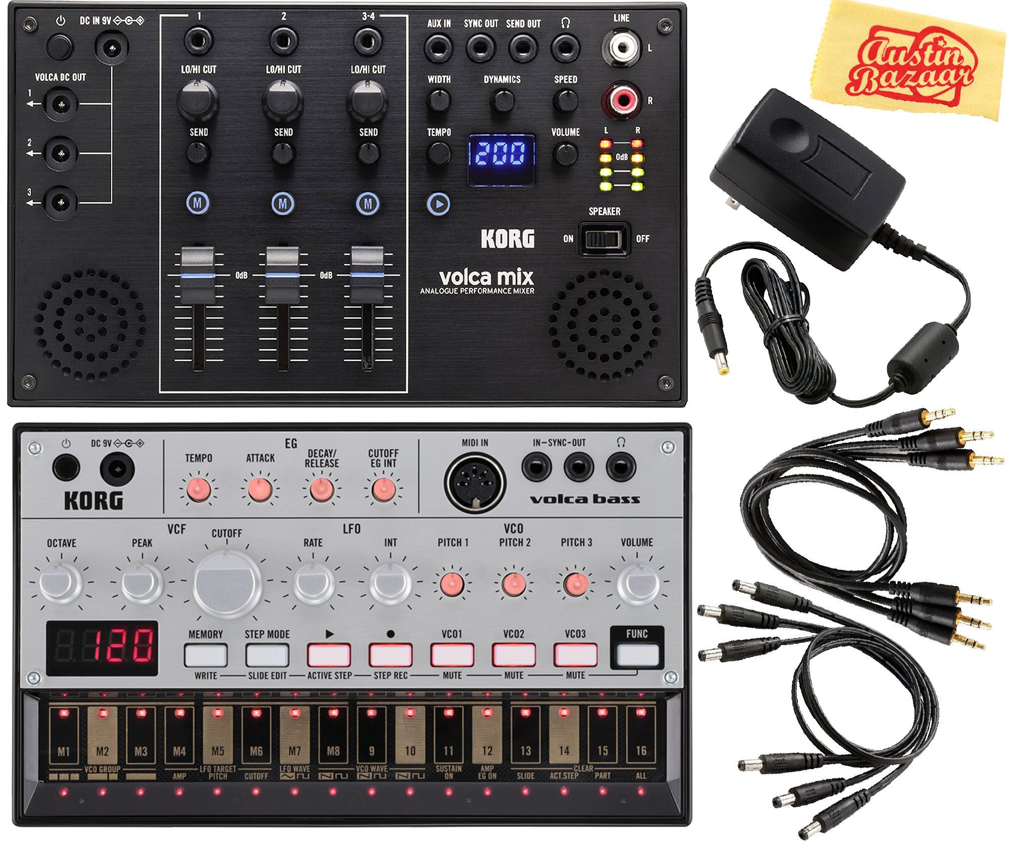 Korg Volca Bass Analogue Bass Machine w/ Volca Mix