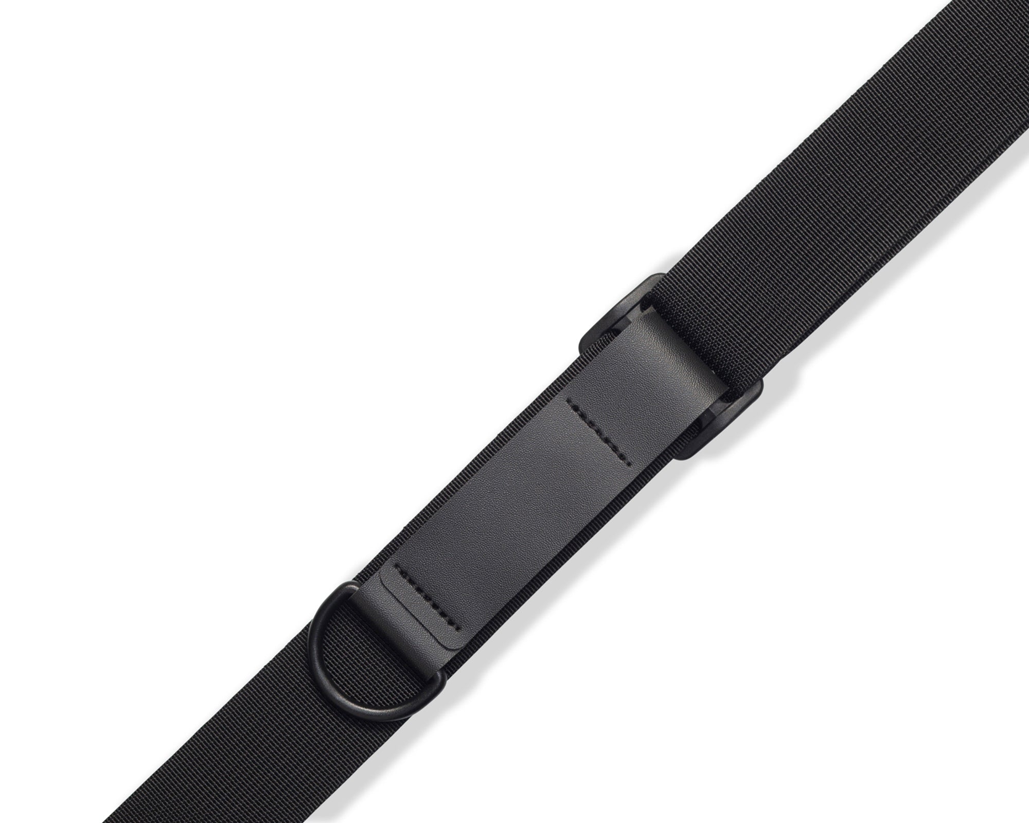 Levy's Leathers 3-Inch Ergonomic Garment Leather Guitar Strap with Suede Backing and Padding - Black
