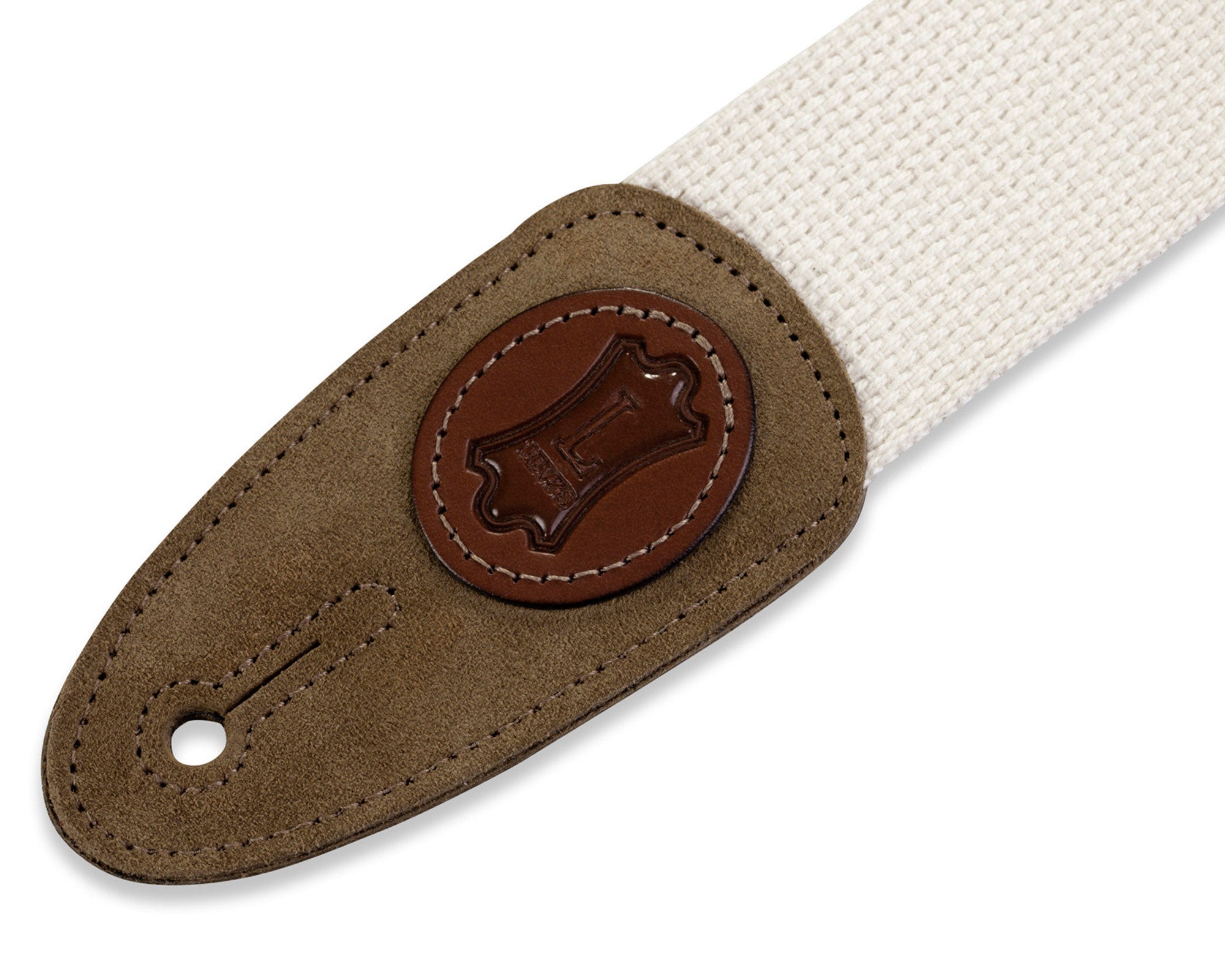 Levy's Leathers 2-Inch Signature Series Cotton Guitar Strap with Suede Ends - Natural