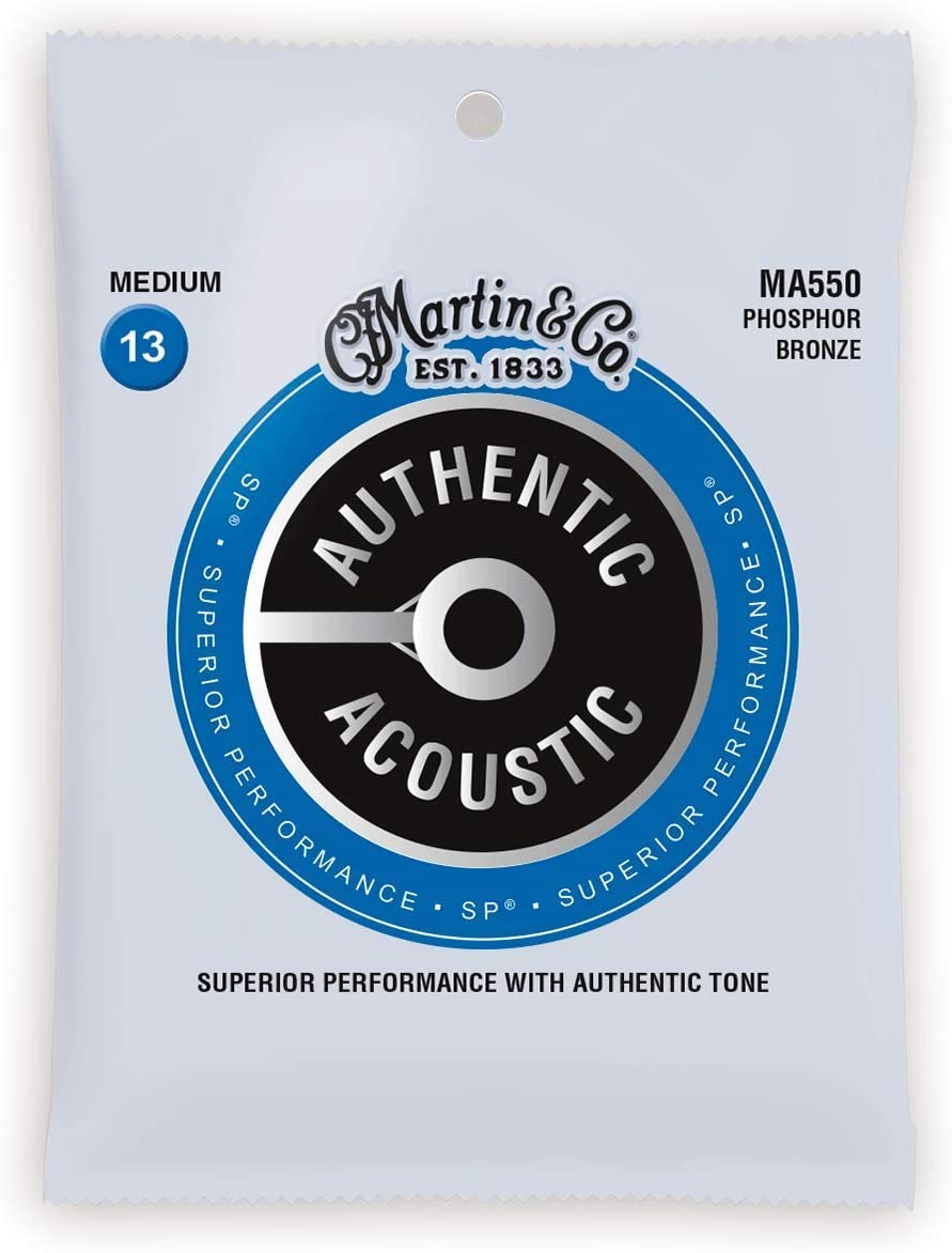 Martin Acoustic Guitar Strings, Medium - 3 Pack