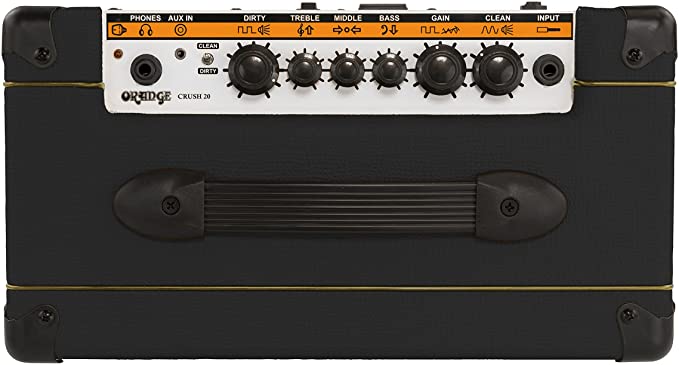 Orange Crush 20 Guitar Combo Amplifier - Black w/ Instrument Cable
