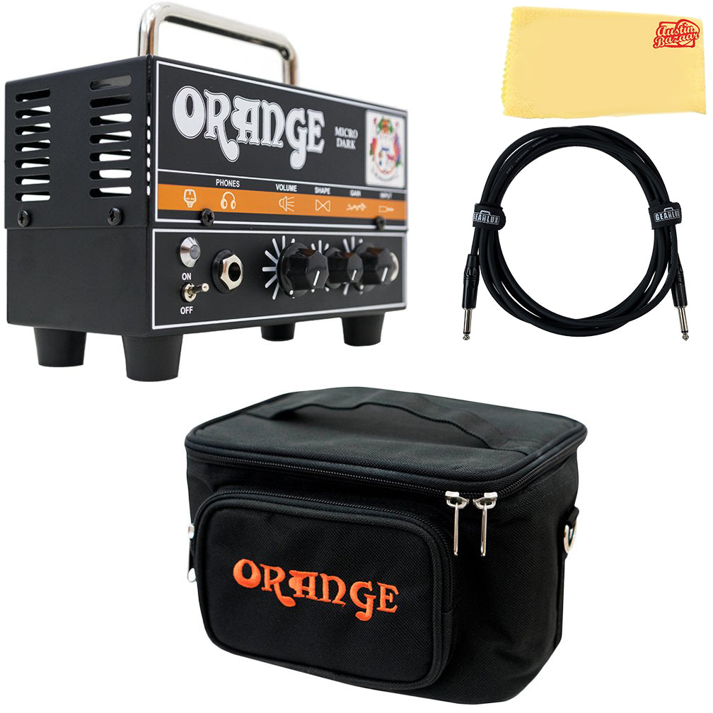 Orange MD20 Micro Dark Mini Guitar Amplifier Head w/ Orange Gig Bag