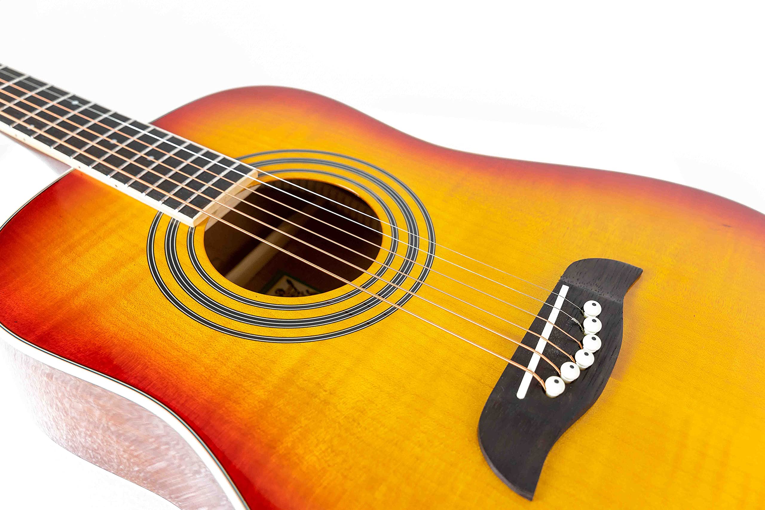 Oscar Schmidt OG5 3/4-Size Kids Acoustic Guitar - Flame Yellow Sunburst