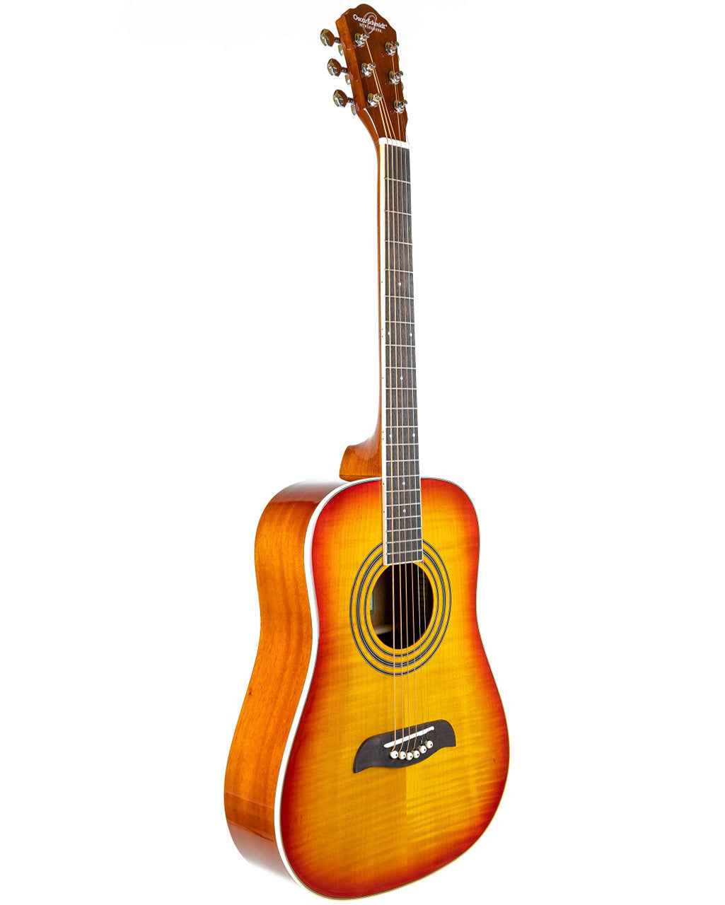 Oscar Schmidt OG5 3/4-Size Kids Acoustic Guitar - Flame Yellow Sunburst w/ Tuner