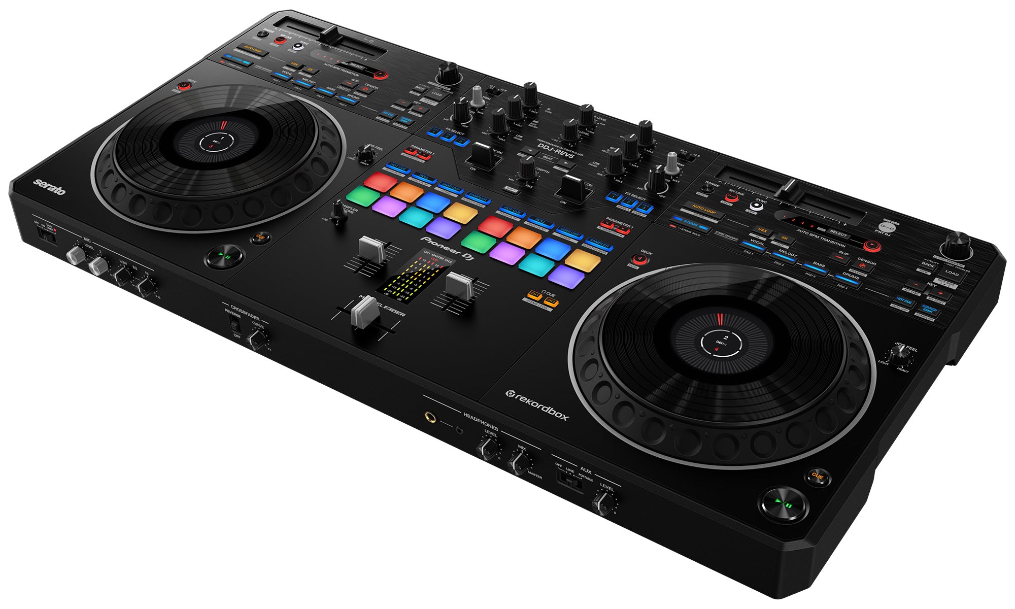 Pioneer DDJ-REV5 Scratch-Style 2-Channel Professional DJ Controller w/ Laptop Stand