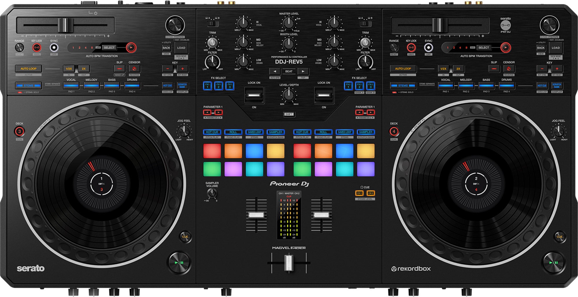 Pioneer DDJ-REV5 Scratch-Style 2-Channel Professional DJ Controller w/ Case
