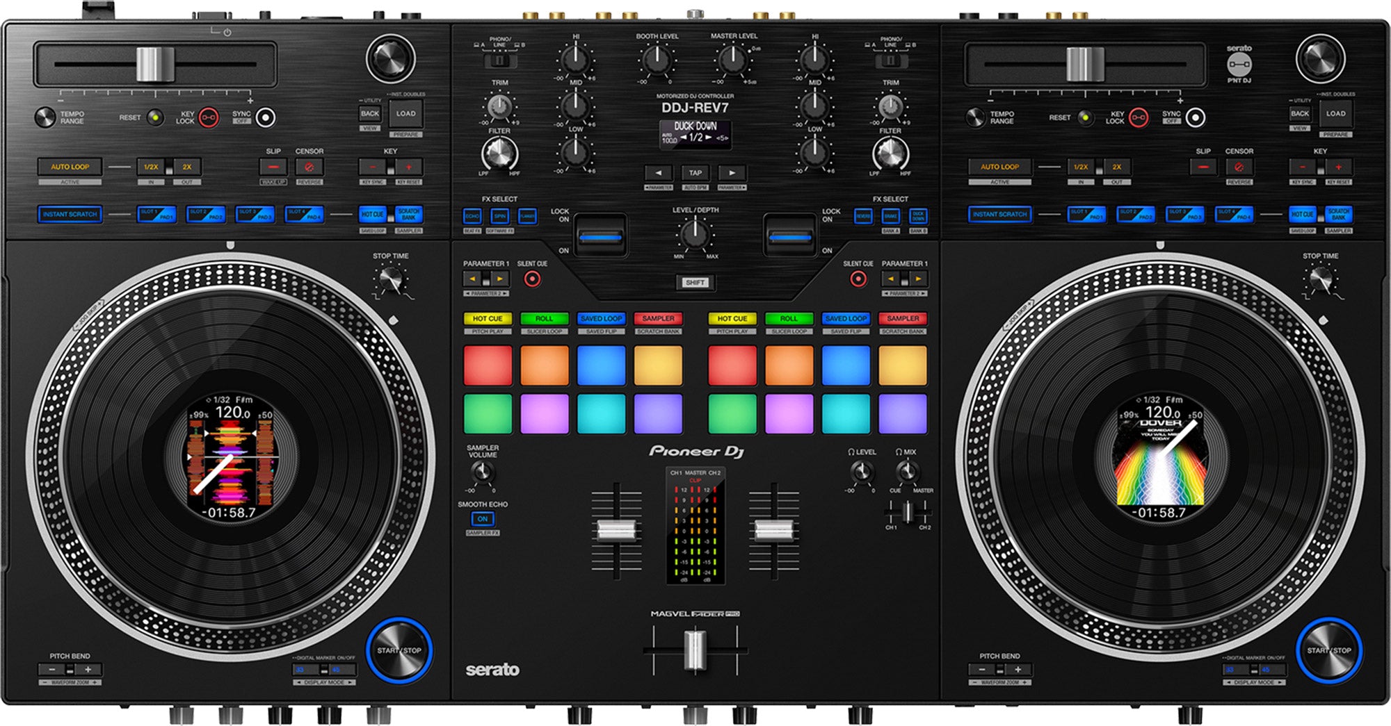 Pioneer DDJ-REV7 Scratch-Style 2-Channel Professional DJ Controller w/ Case