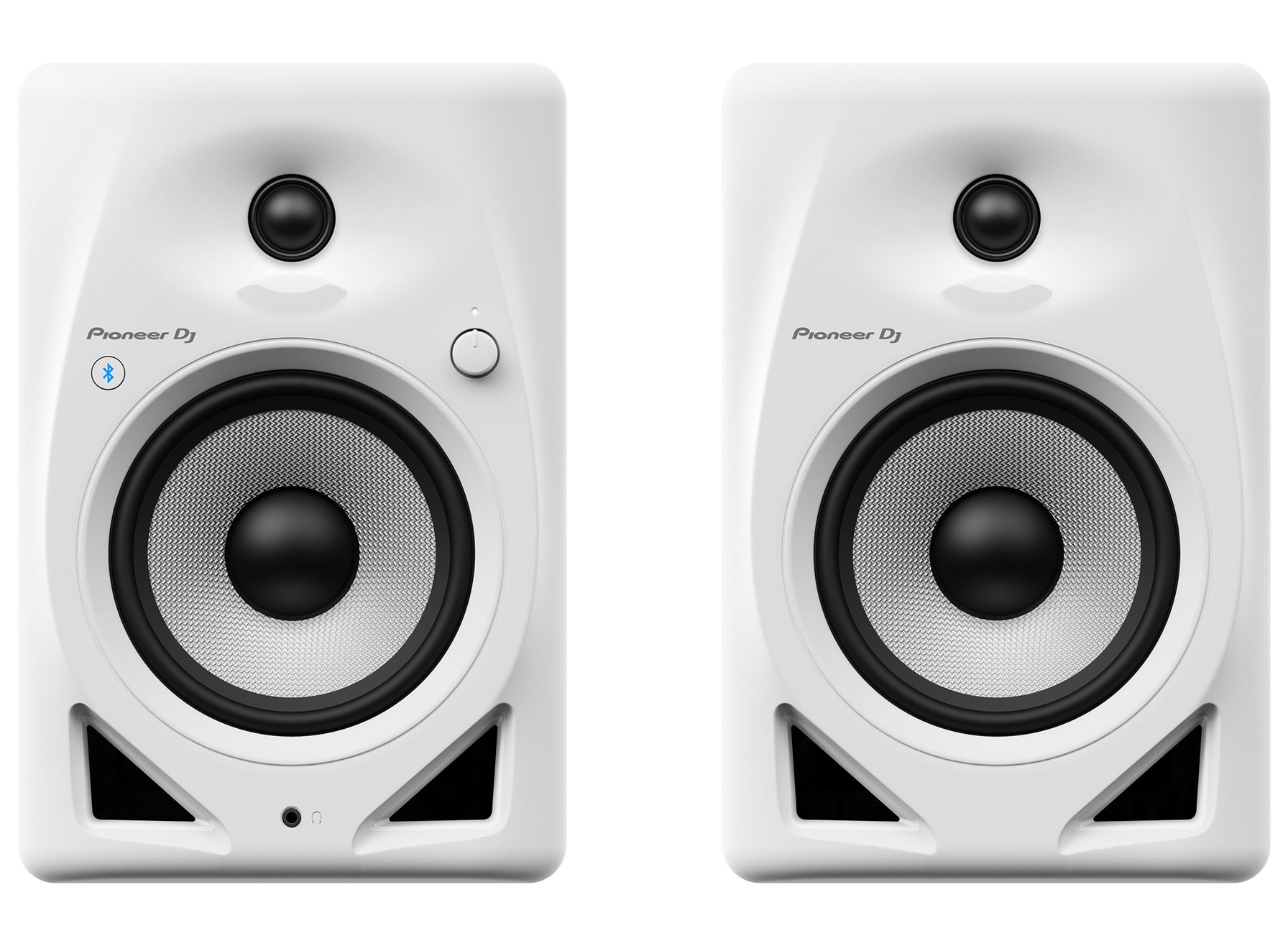 Pioneer DM-50D-BT 5-Inch Desktop Active Bluetooth Monitor Speaker - White w/ Laptop Stand