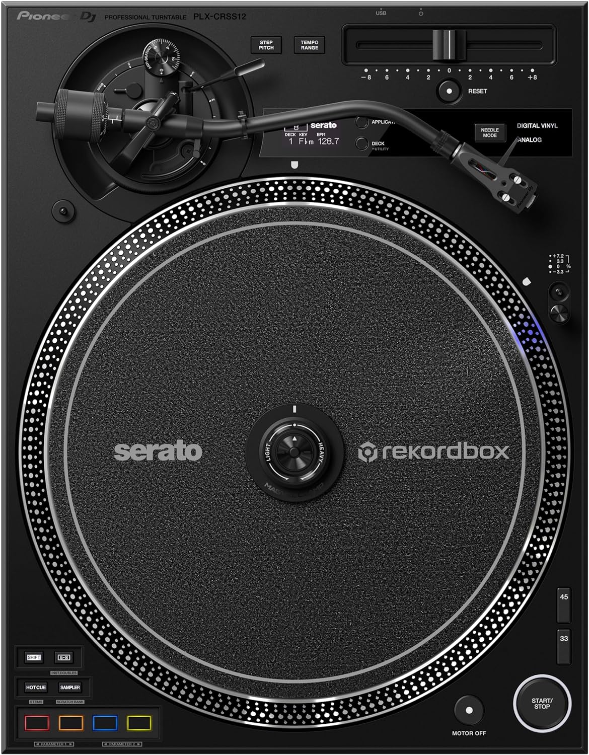 Pioneer DJ PLX-CRSS12 Professional Direct Drive Turntable with DVS Control - Black