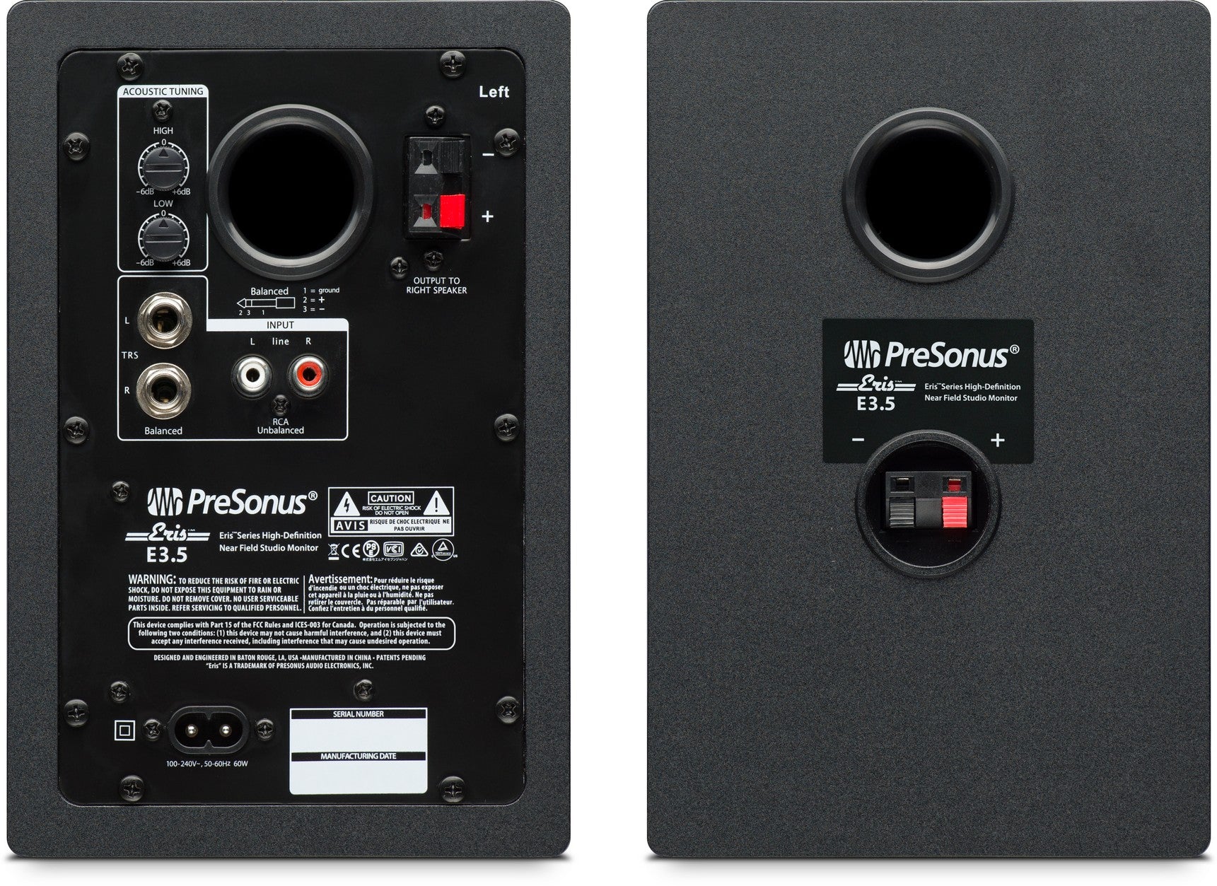 PreSonus Eris E3.5 Studio Monitor Pair w/ Isolation Pads