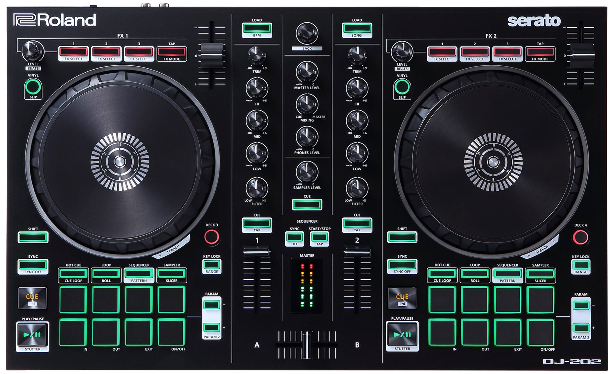 Roland DJ-202 DJ Controller w/ Case