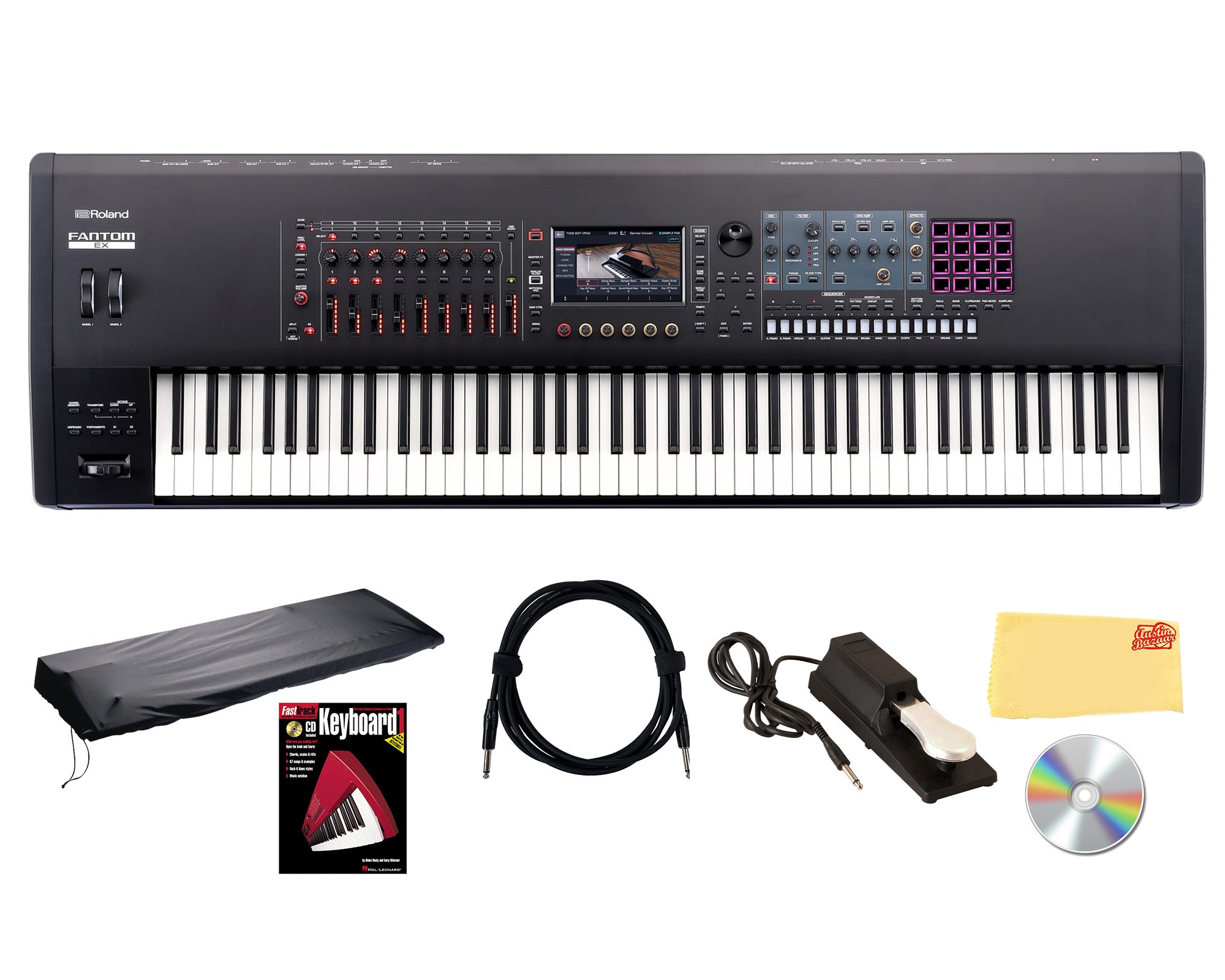 Roland Fantom 8 EX 88-Key Workstation Keyboard Synthesizer w/ Sustain Pedal