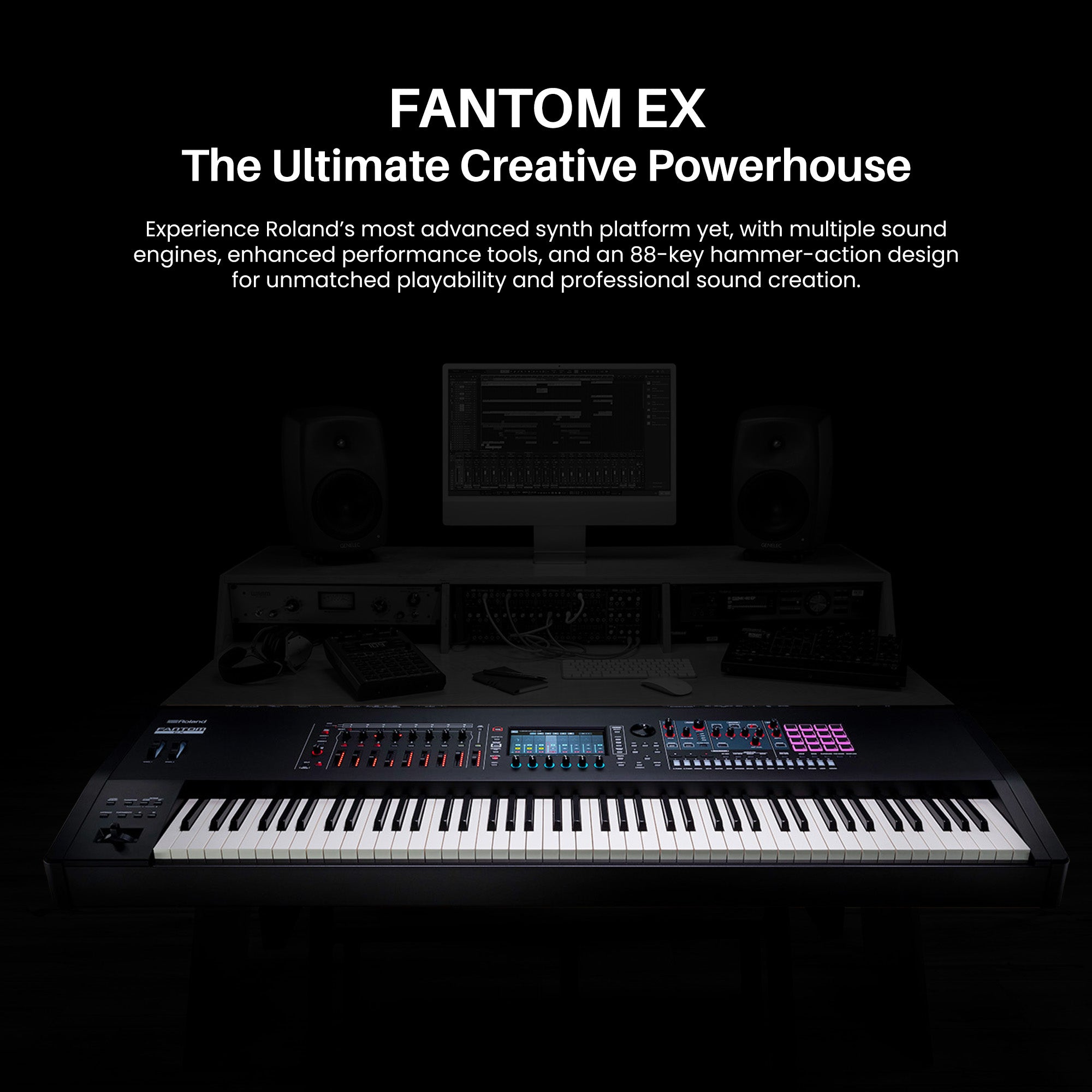 Roland Fantom 8 EX 88-Key Workstation Keyboard Synthesizer w/ Sustain Pedal