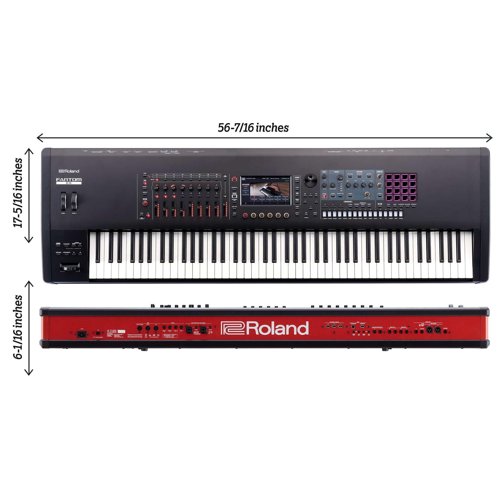 Roland Fantom 8 EX 88-Key Workstation Keyboard Synthesizer w/ Sustain Pedal