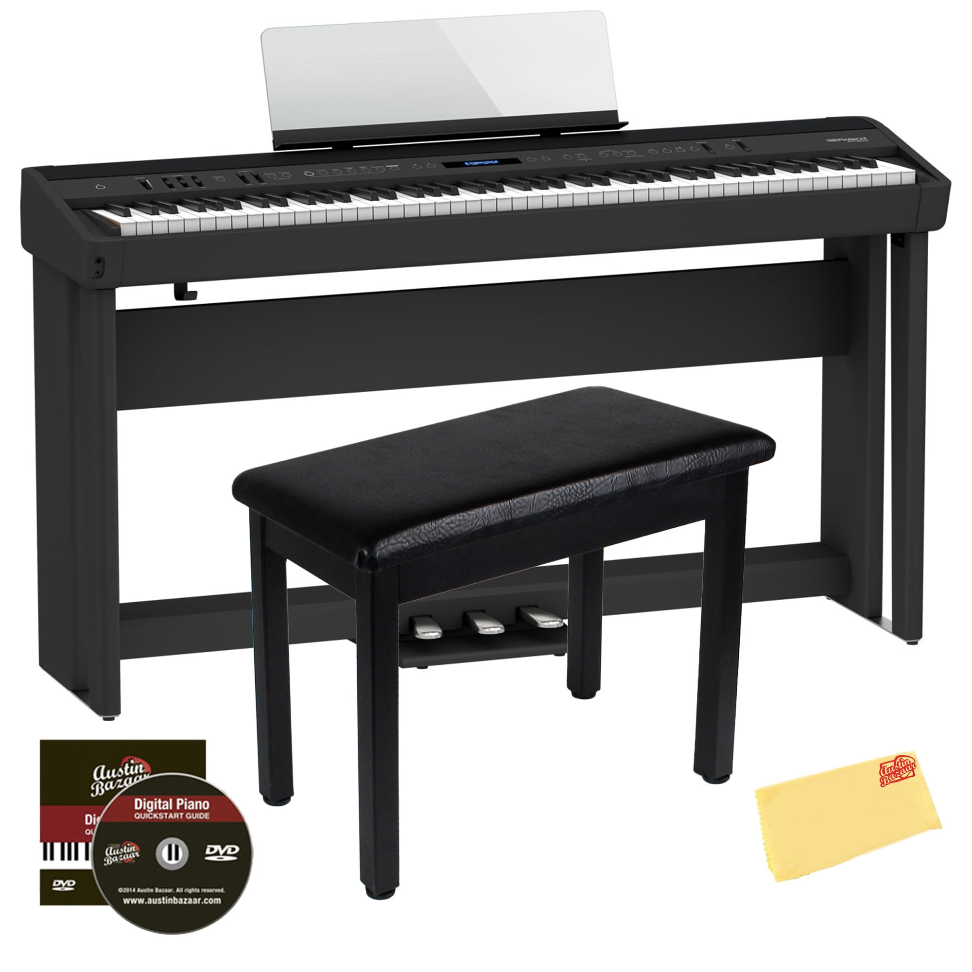 Roland FP-90X 88-Key Digital Piano - Black w/ Adjustable Stand
