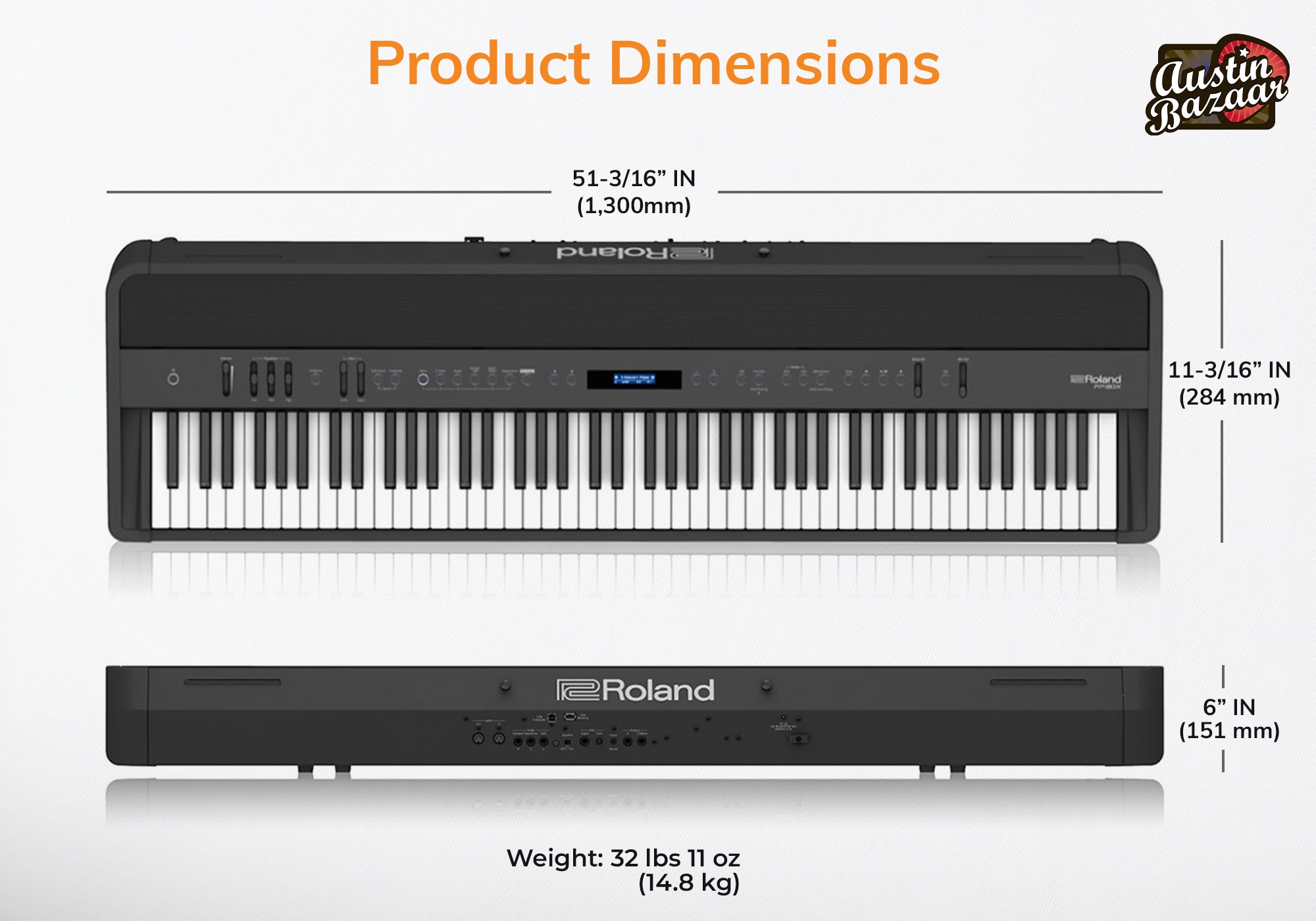 Roland FP-90X 88-Key Digital Piano - Black w/ Adjustable Stand