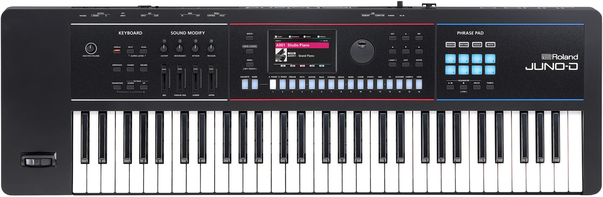 Roland JUNO-D6 61-Key Synthesizer w/ Sustain Pedal