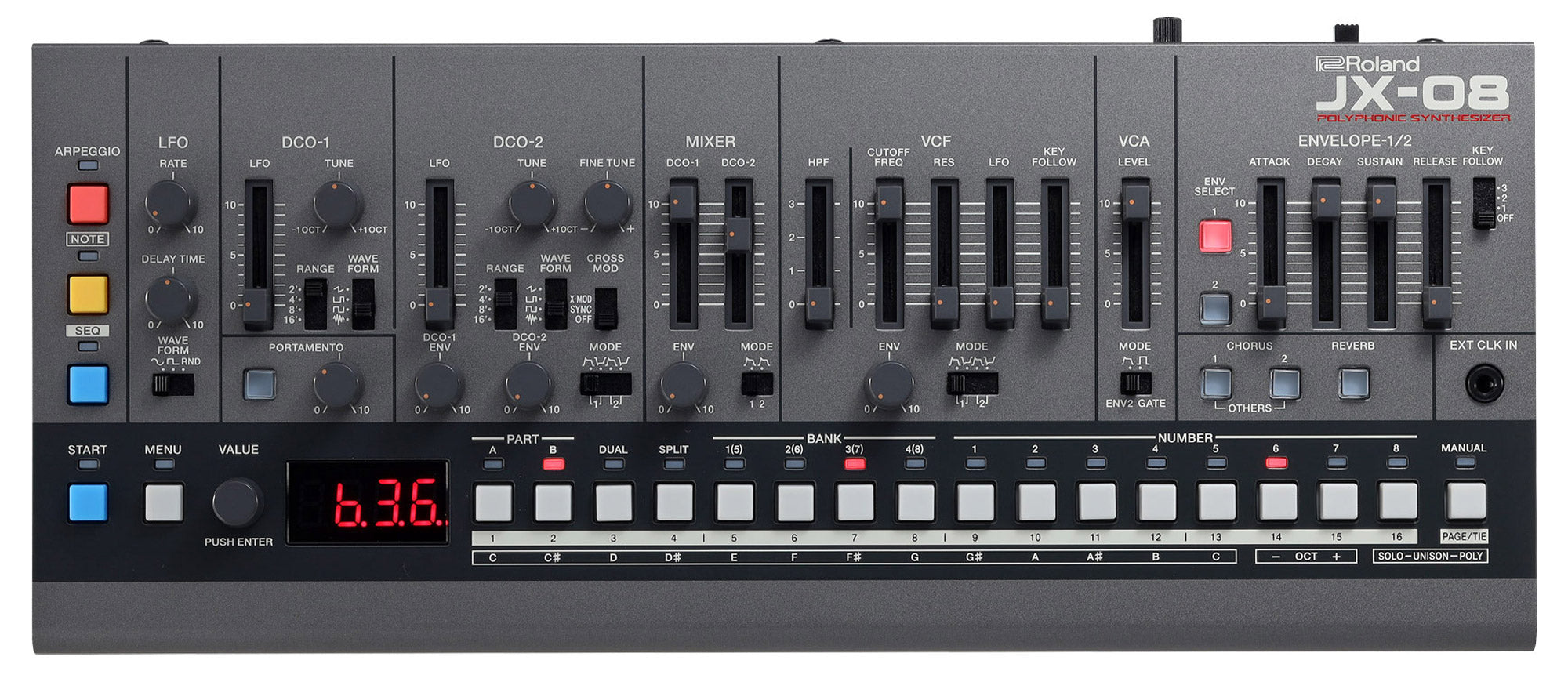 Roland JX-08 Boutique Series JX-8P Sound Module w/ Headphones