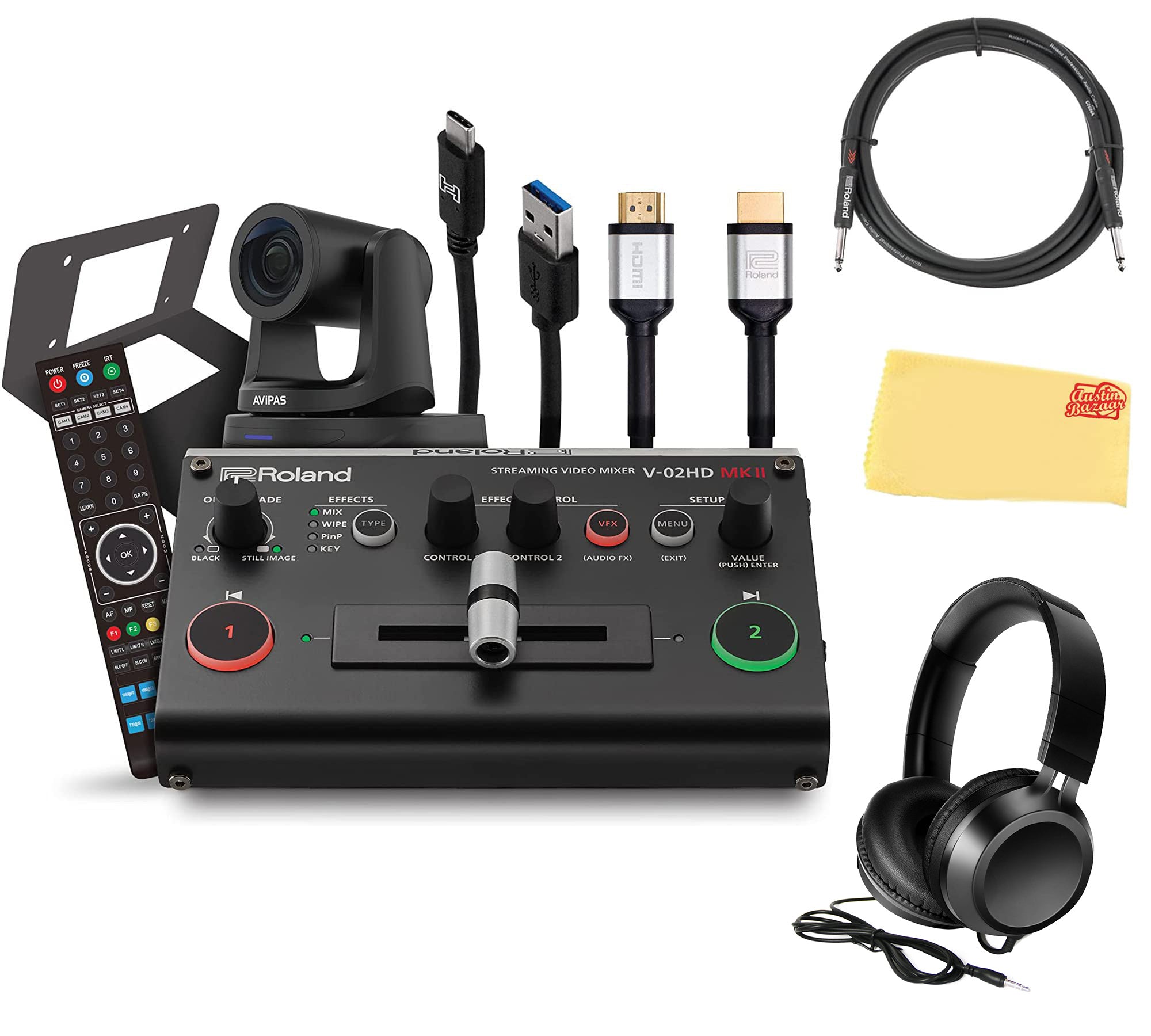 Roland PTZ Single Camera Bundle w/ Headphones