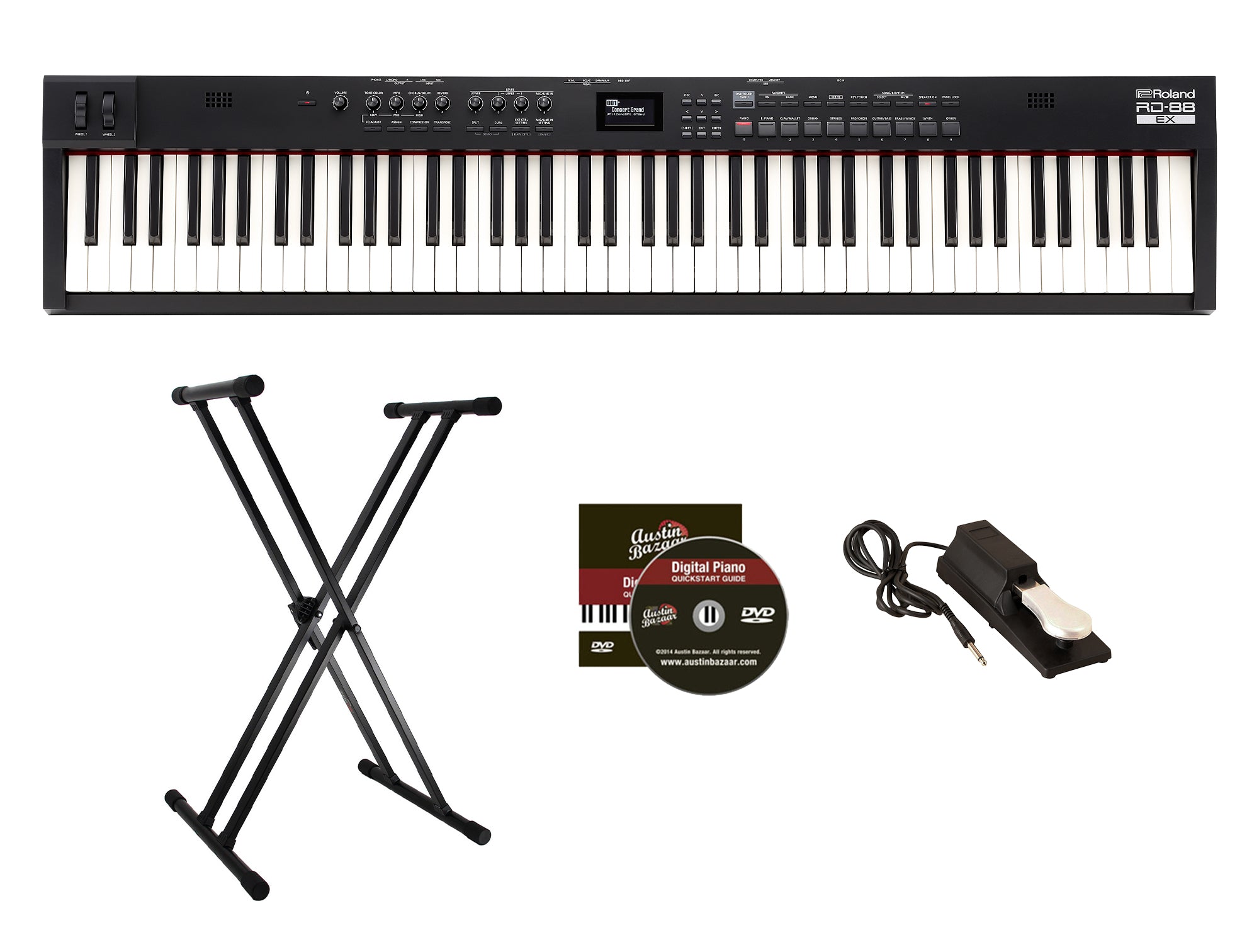Roland RD-88 EX Stage Piano w/ Adjustable Stand