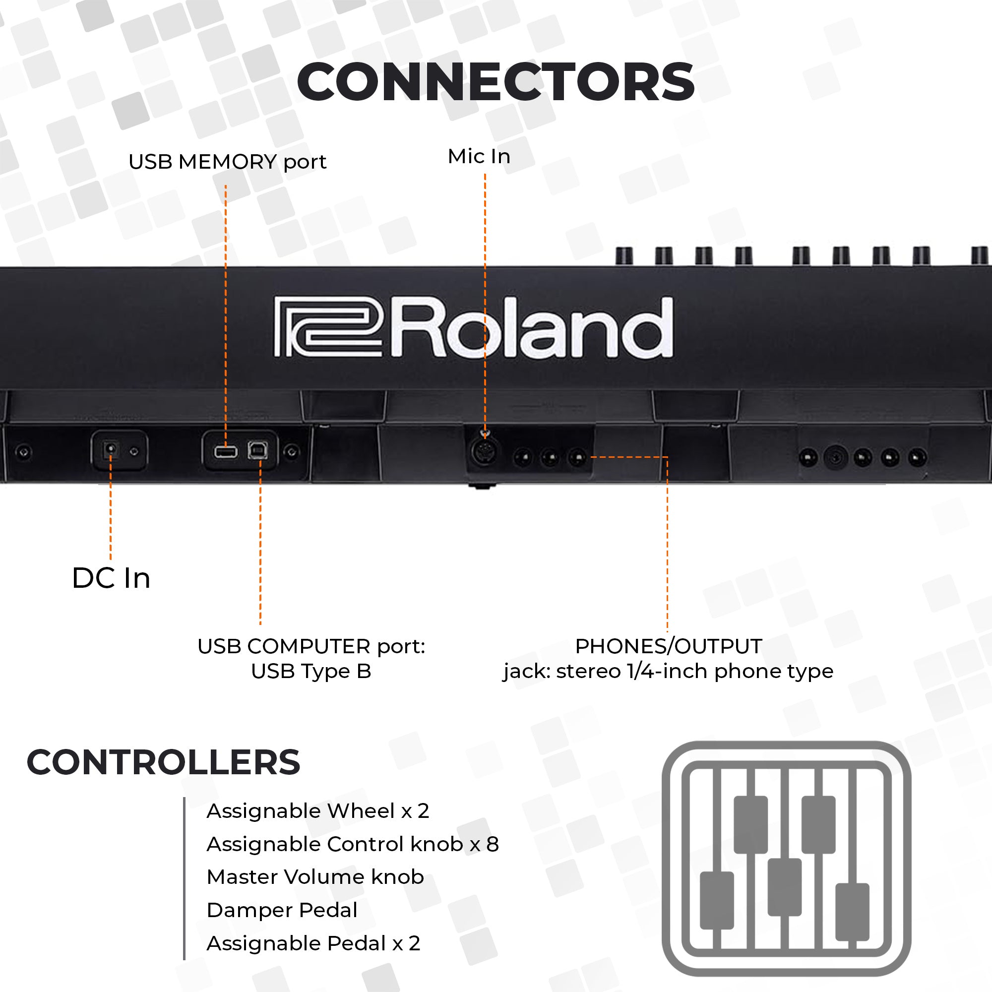 Roland RD-88 EX Stage Piano w/ Adjustable Stand