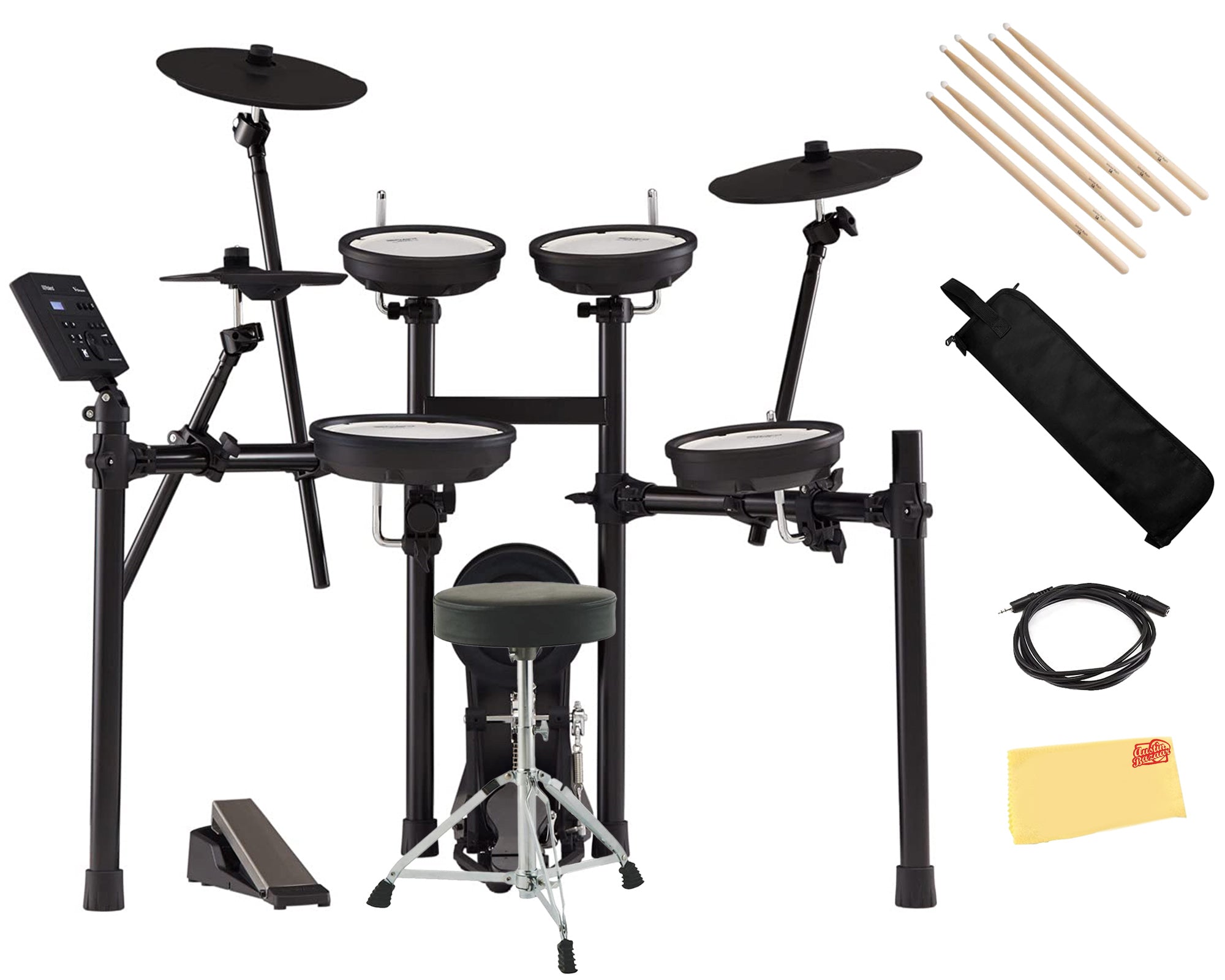 Roland TD-07KV V-Drums All-Mesh Electronic Drum Set w/ Drum Throne
