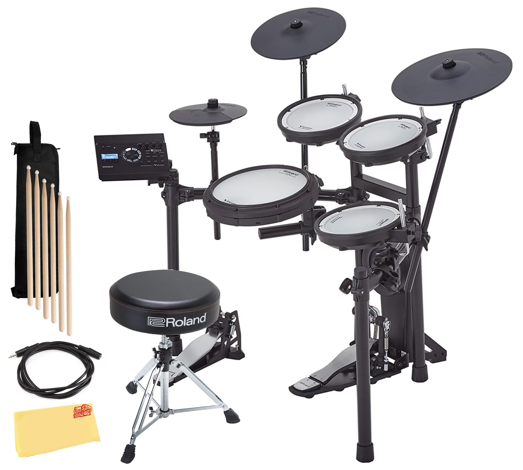 Roland TD-17KV2 Generation 2 V-Drums Electronic Drum Set w/ Drum Throne