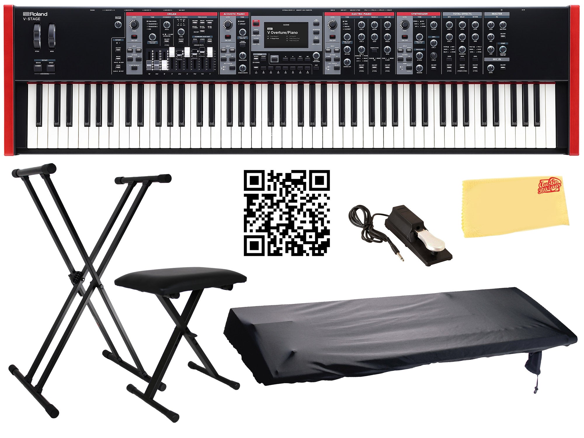 Roland V-STAGE 88 Performance Keyboard w/ Adjustable Stand