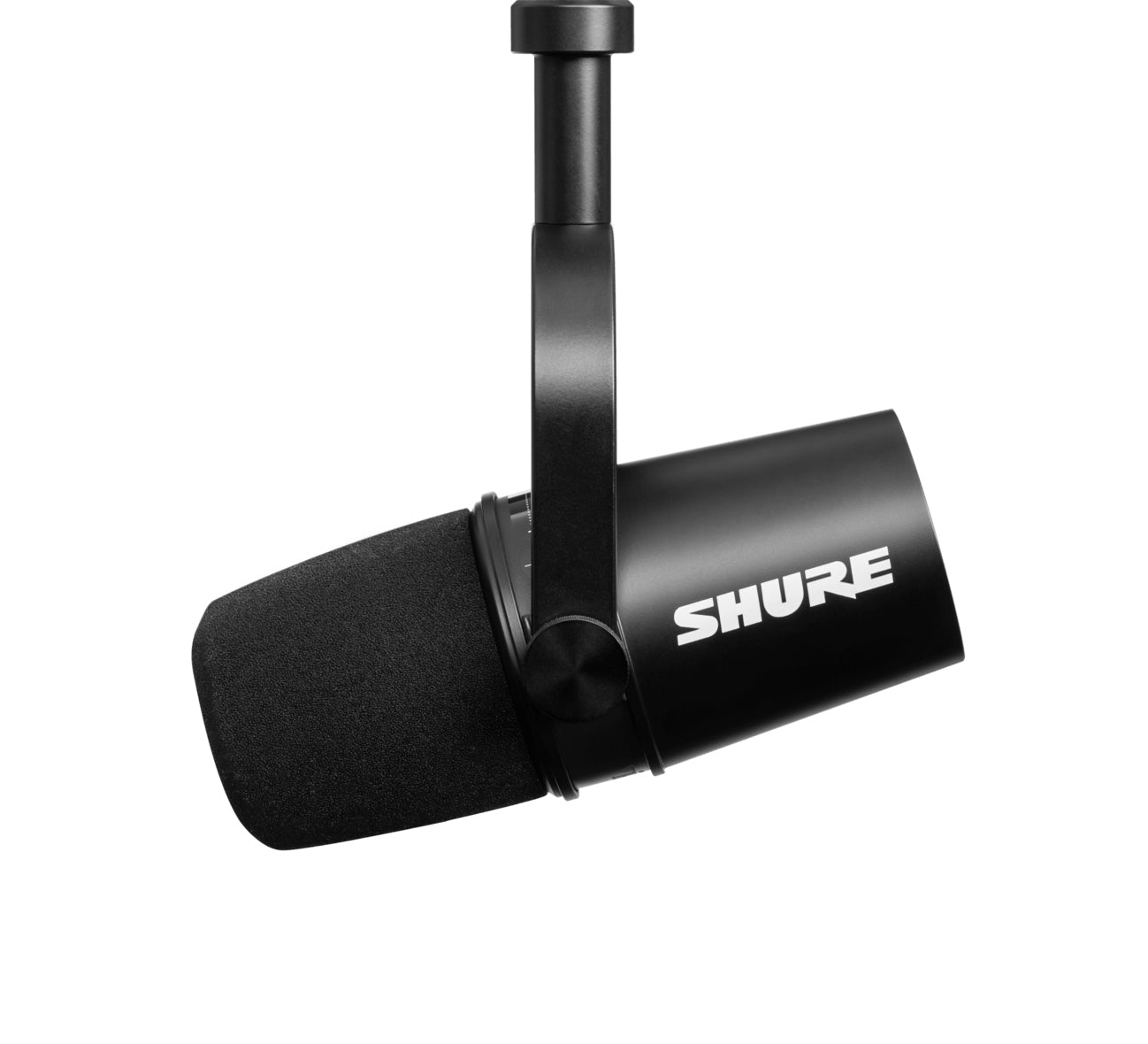 Shure MV7-K Podcast Microphone - Black w/ Desk Boom Arm Stand