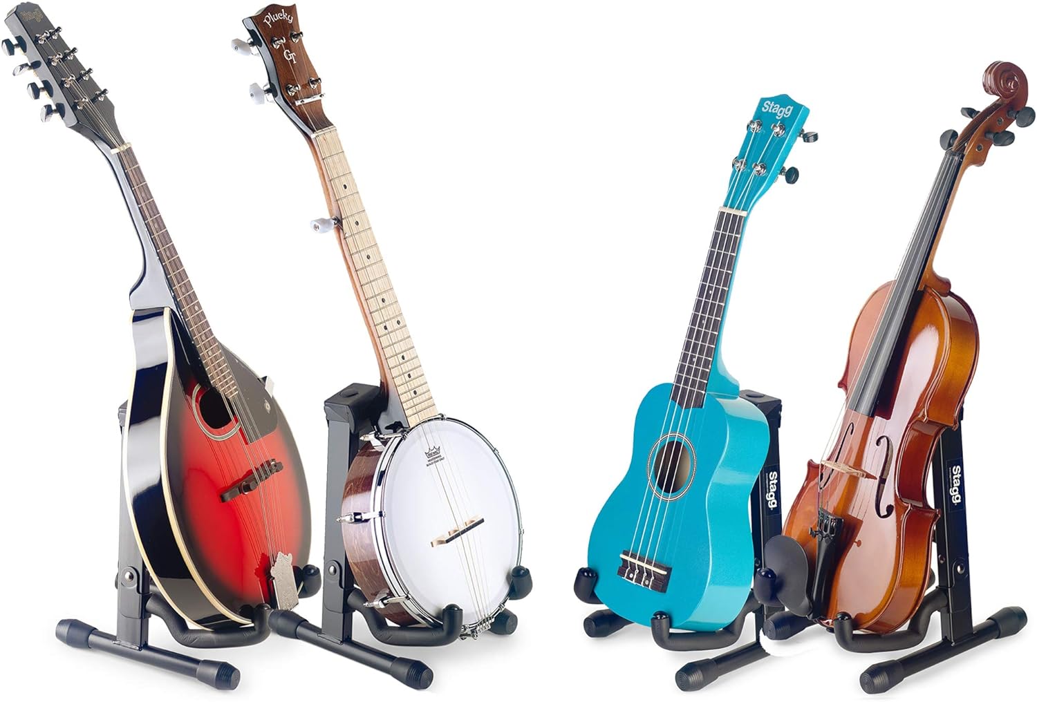 Stagg SUVM-A100BK Foldable "A" Stand for Ukuleles, Mandolins, and Violins