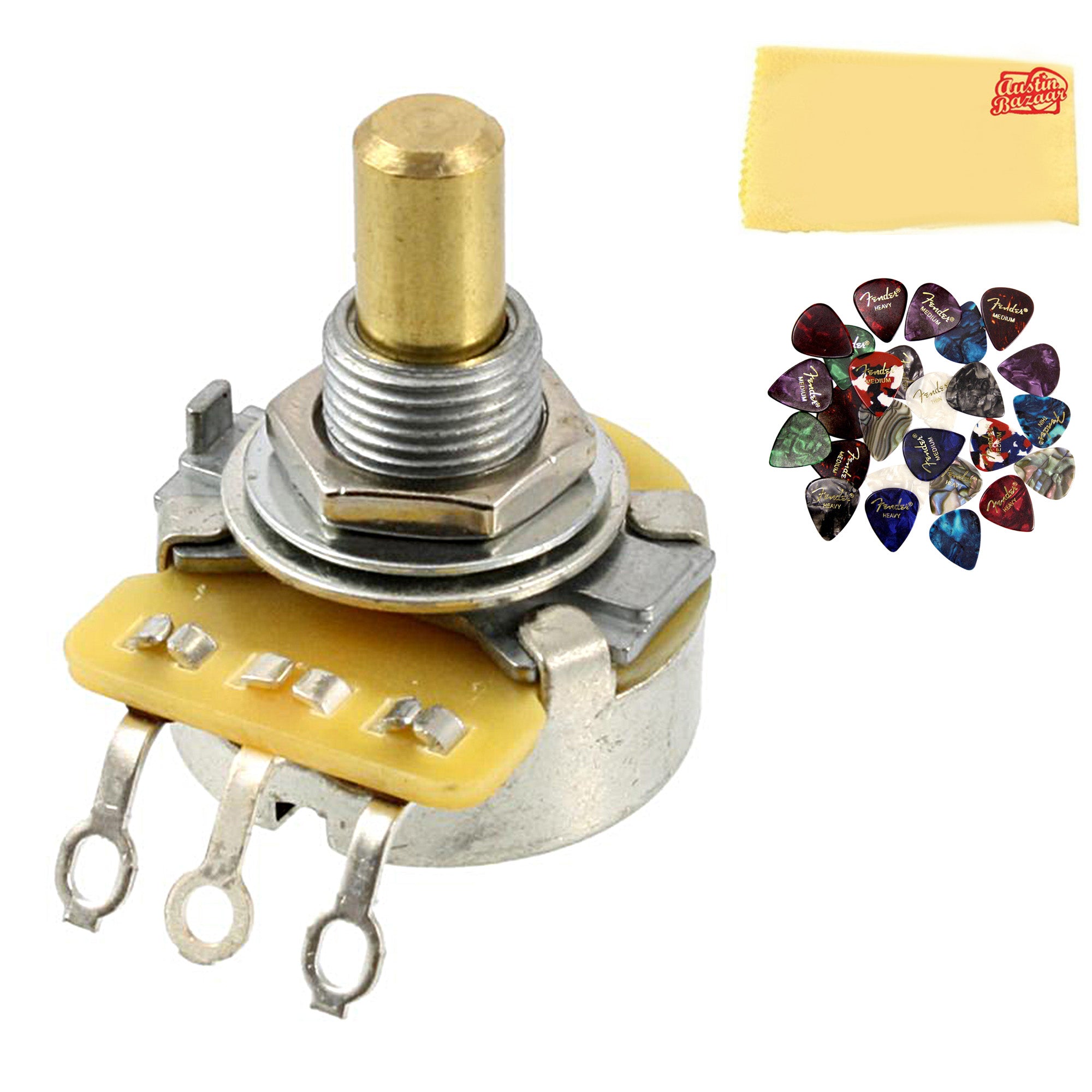 Switchcraft EP-0885-B00 CTS 250K Solid Shaft Audio Pot w/ Fender Picks
