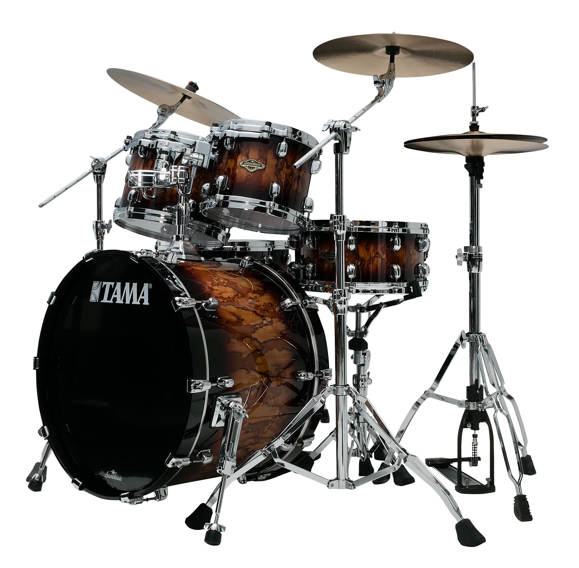 Tama WBS52LS Starclassic Walnut/Birch 5-Piece Drum Kit - Molten Brown Burst
