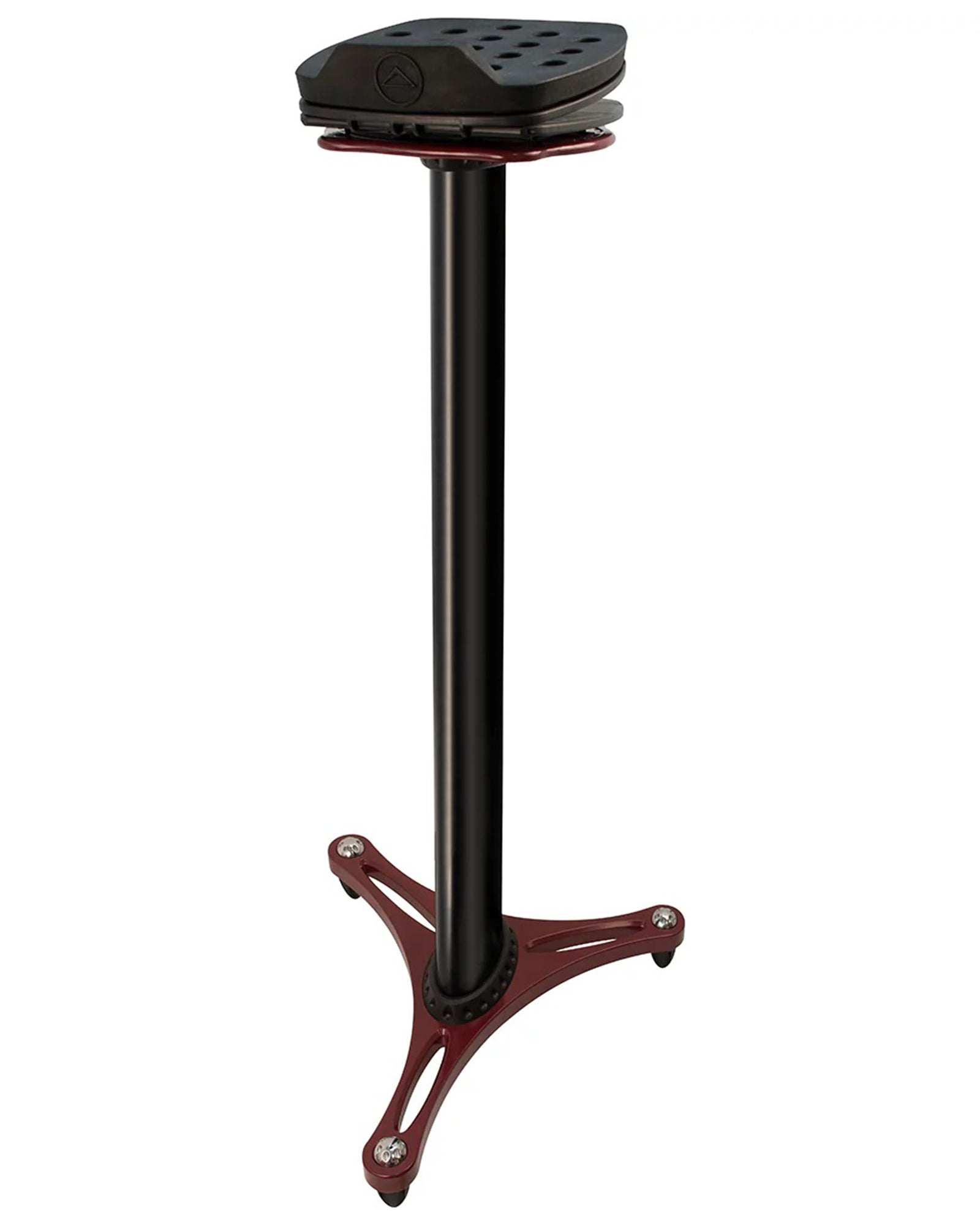 Ultimate Support MS-100R Studio Monitor Stand Pair - Red w/ Speaker Cables