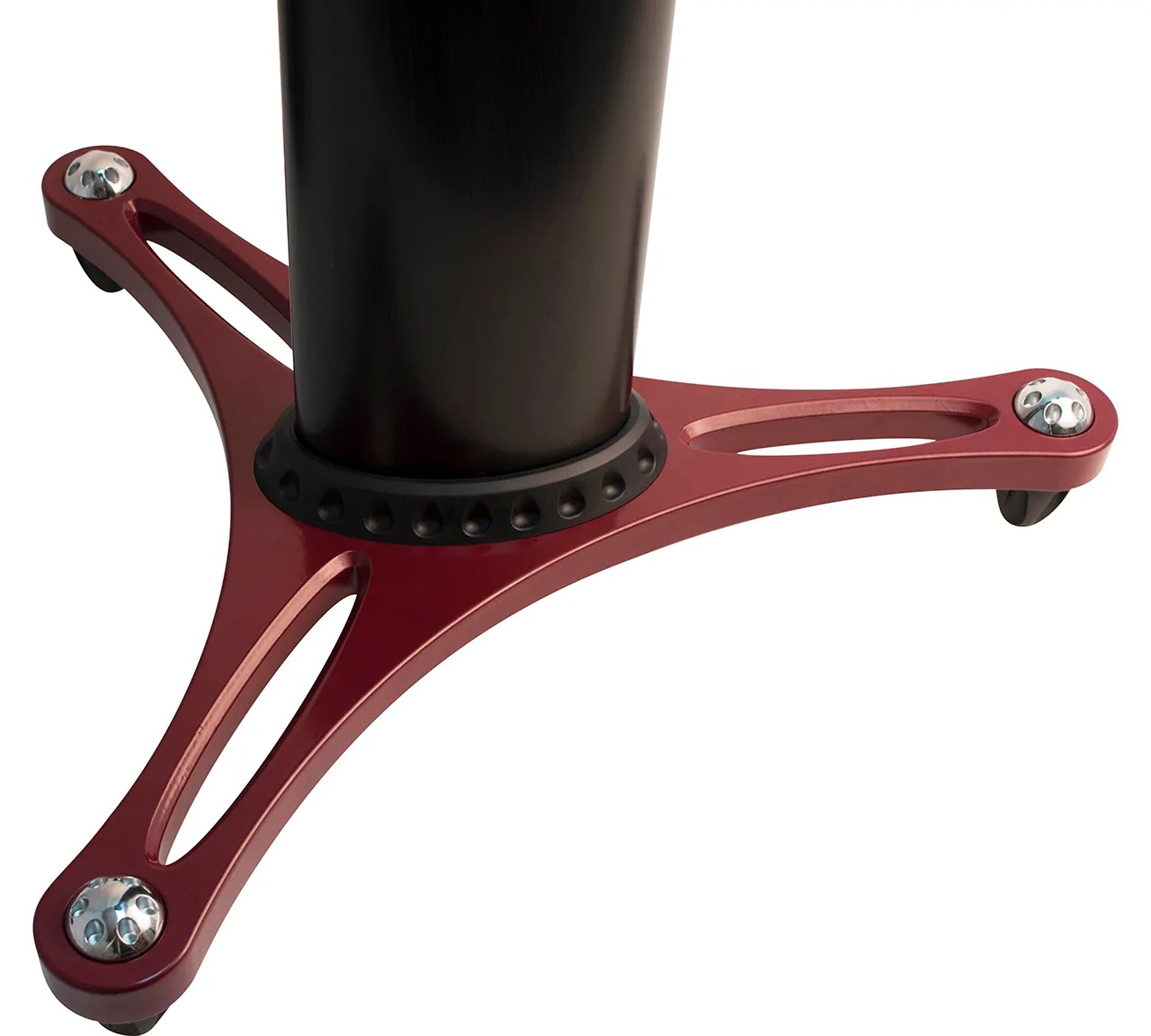 Ultimate Support MS-100R Studio Monitor Stand Pair - Red w/ Speaker Cables