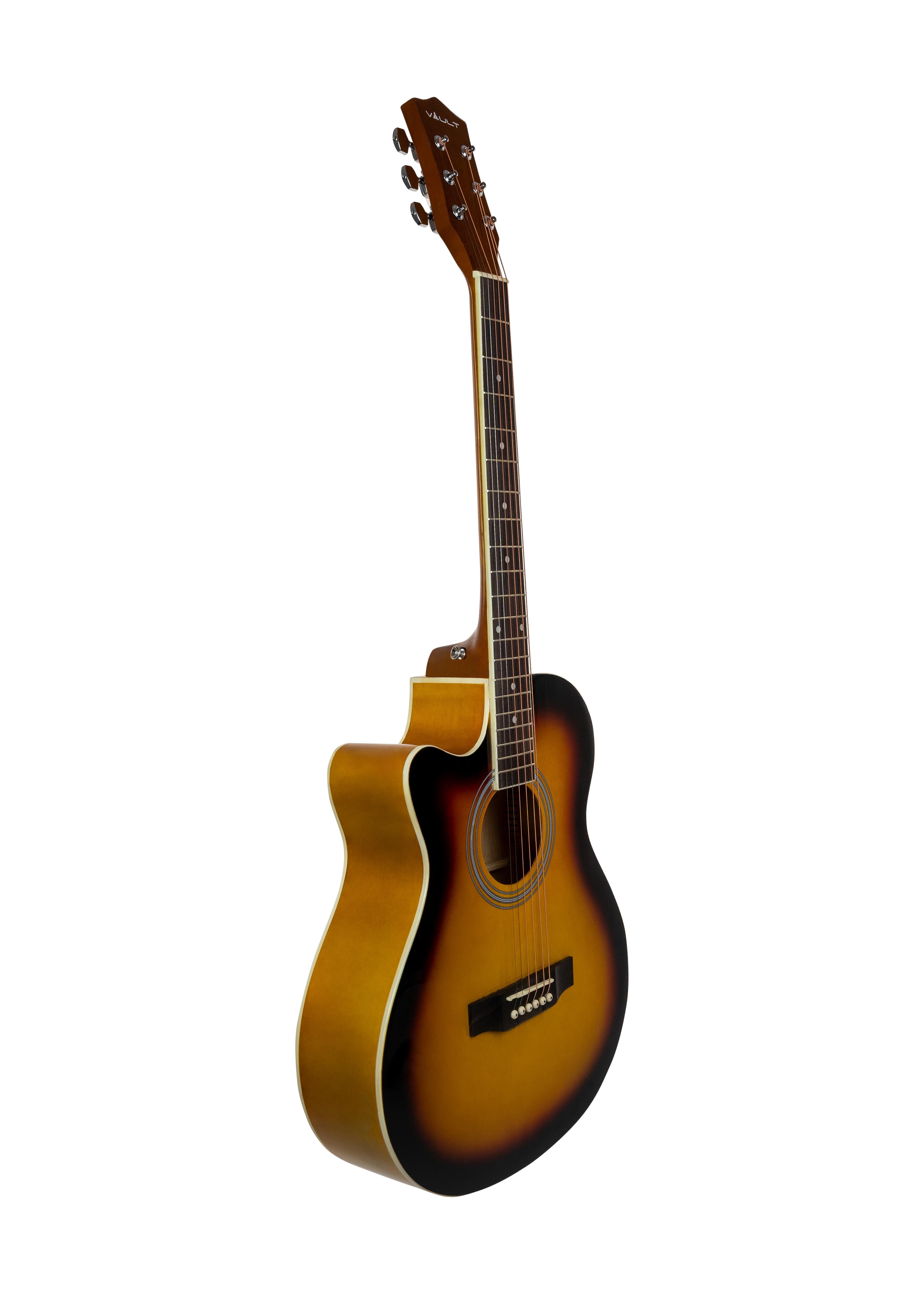 Vault EA-20 Acoustic Guitar, Left Handed - Sunburst w/ Gig Bag