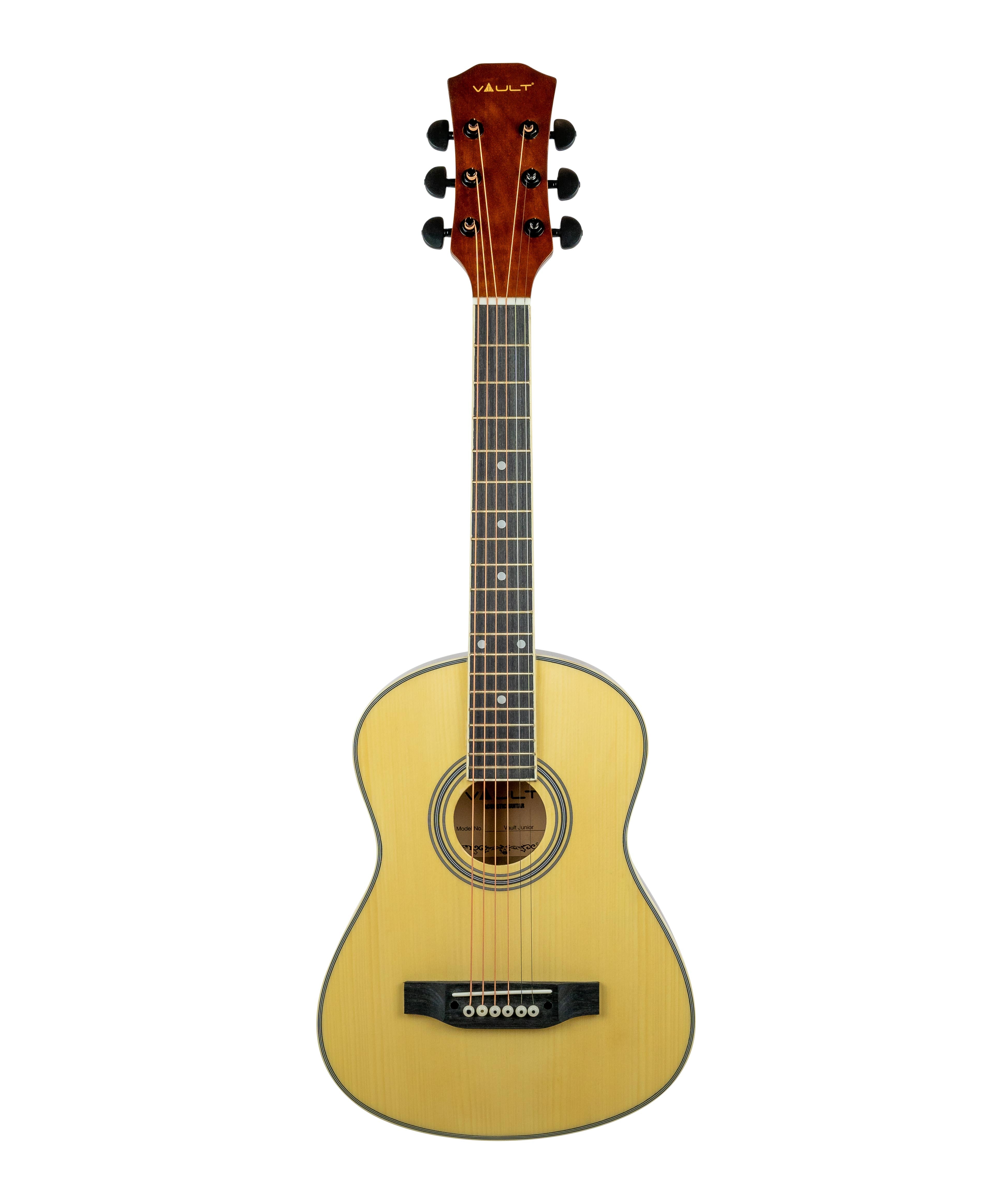 Vault Junior 1/4-Size 30.5-Inch Kids Acoustic Guitar - Natural w/ Tuner