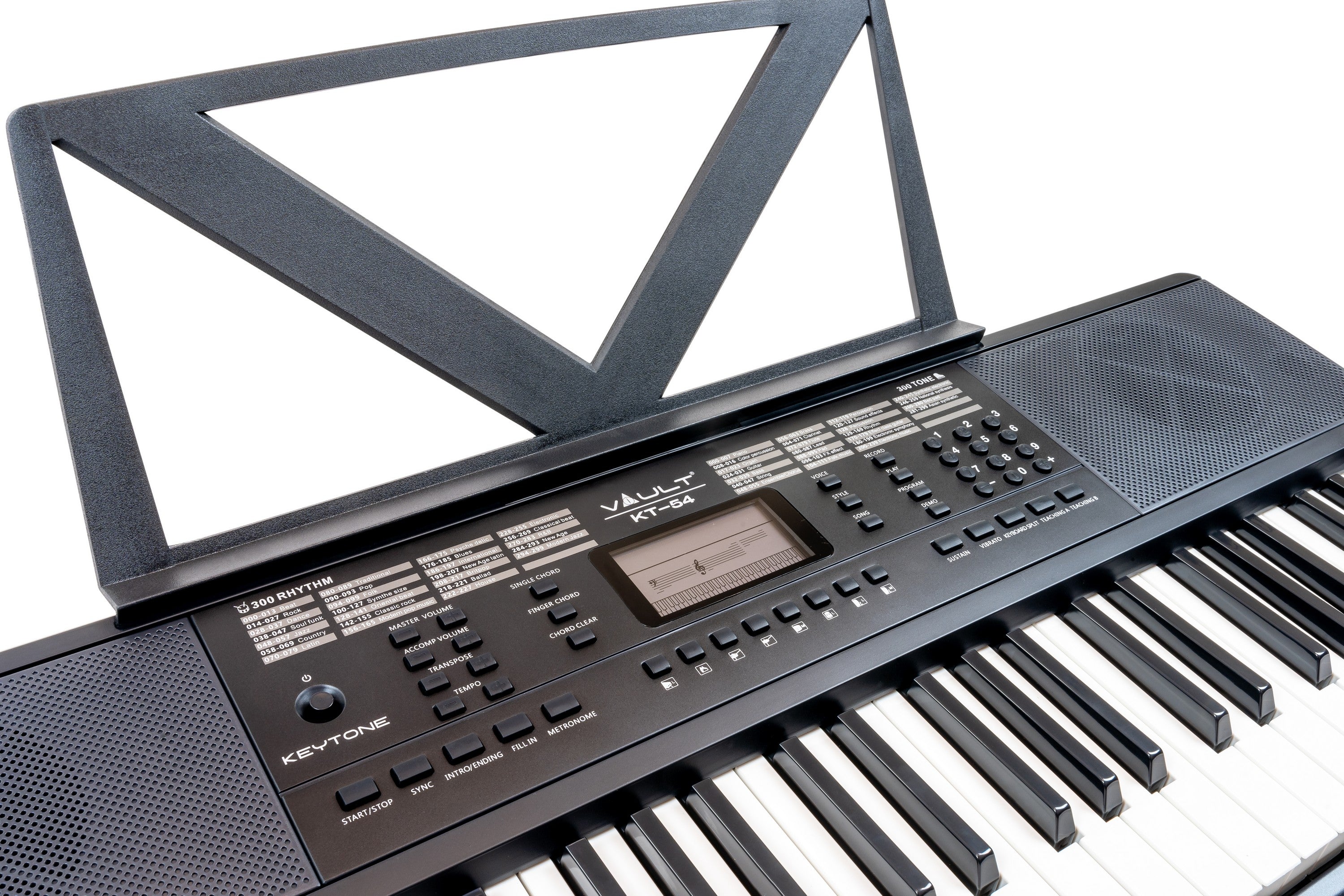 Vault KT-54 Keytone 54-Key Electronic Keyboard - Black