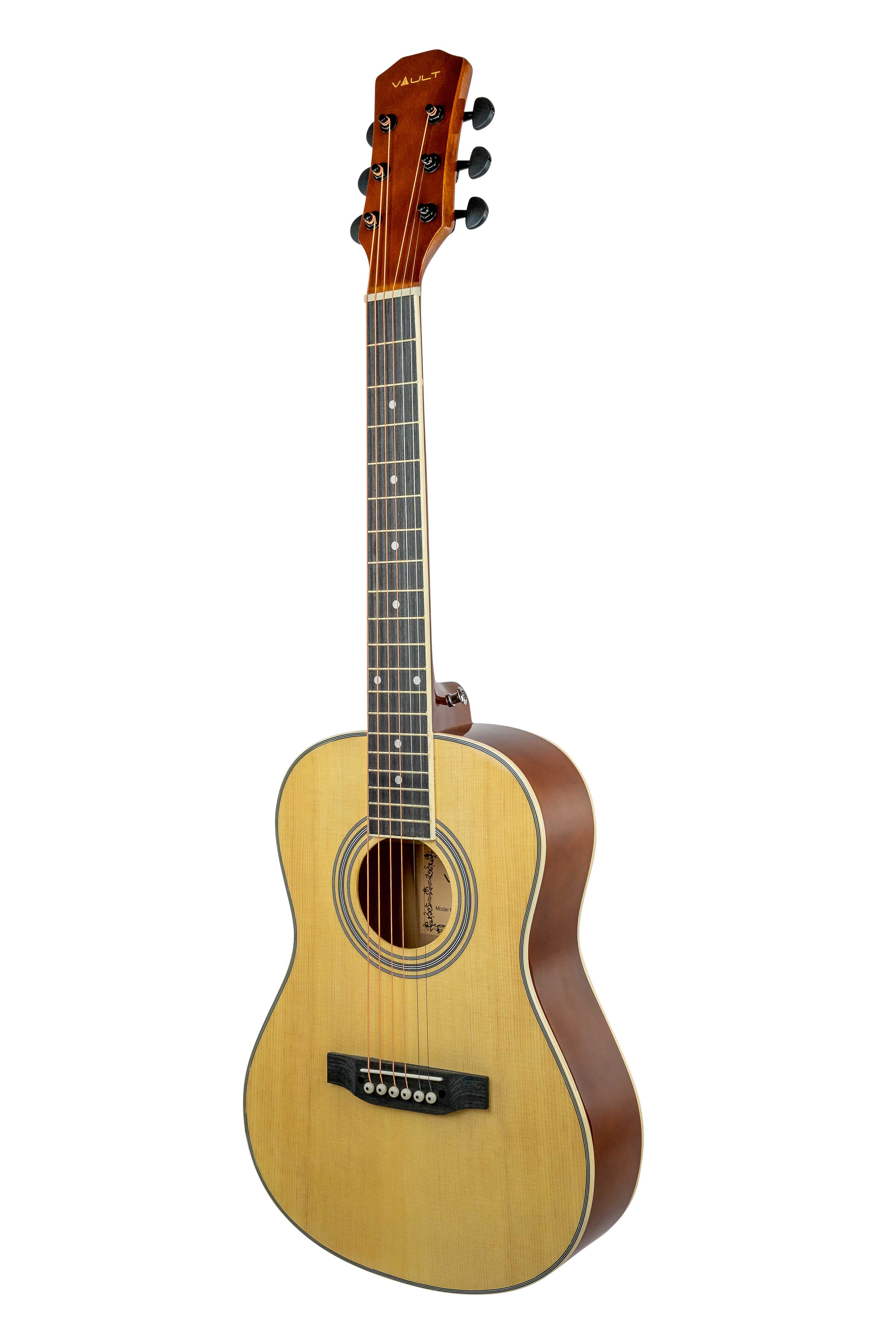 Vault Traveller 1/2-Size 36-Inch Dreadnought Acoustic Guitar - Natural w/ Tuner