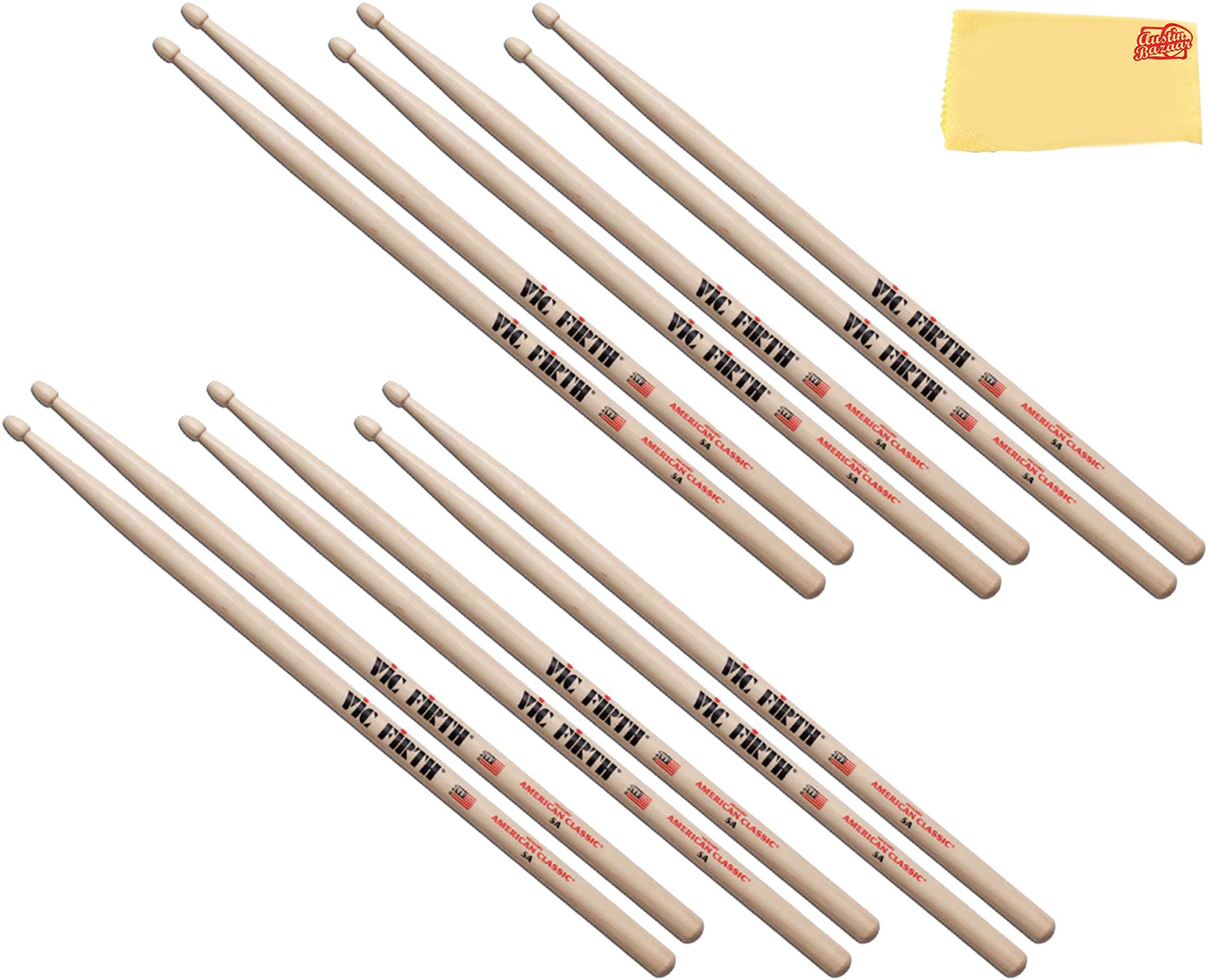 Vic Firth American Classic 5A Drumsticks - 6 Pack