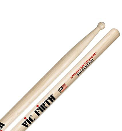 Vic Firth American Custom SD1 General Drumsticks - 6 Pack w/ Polishing Cloth