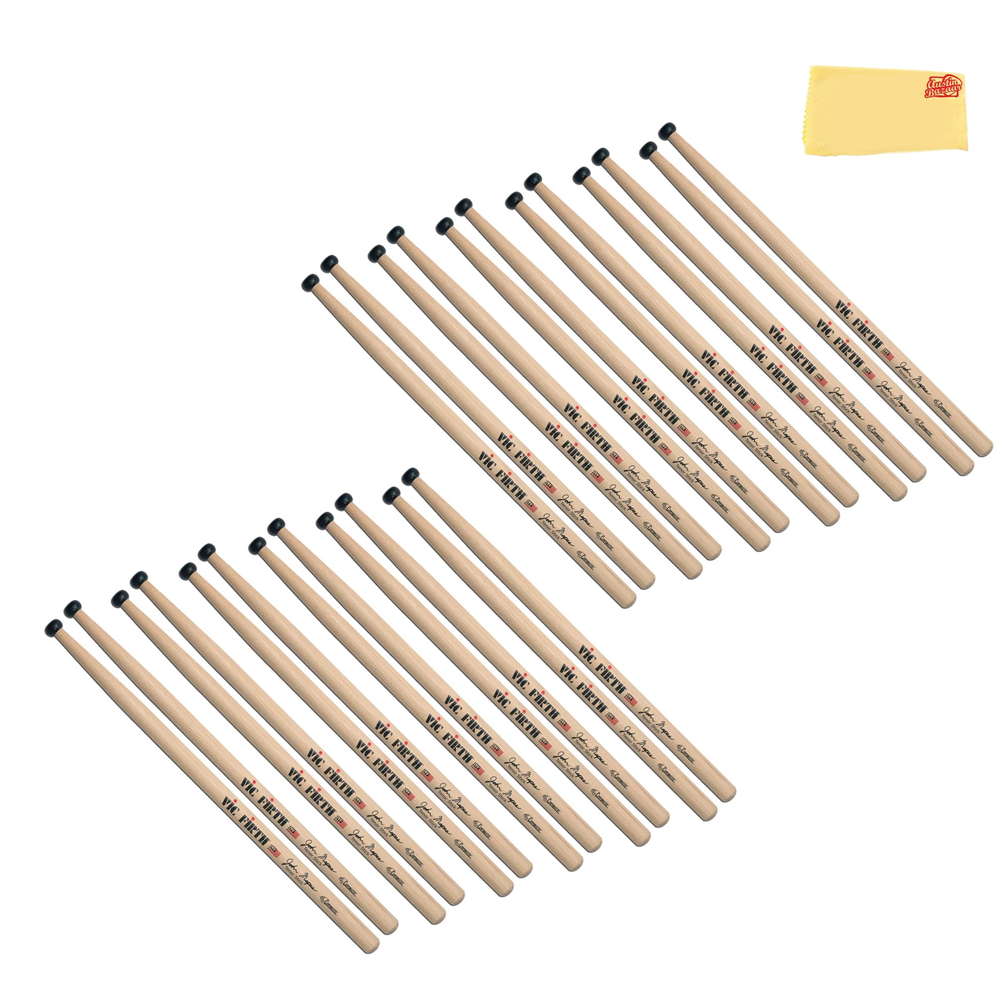 Vic Firth SMAPTS Corpsmaster Multi-Tenor John Mapes Tenor Drumsticks - 12 Pack