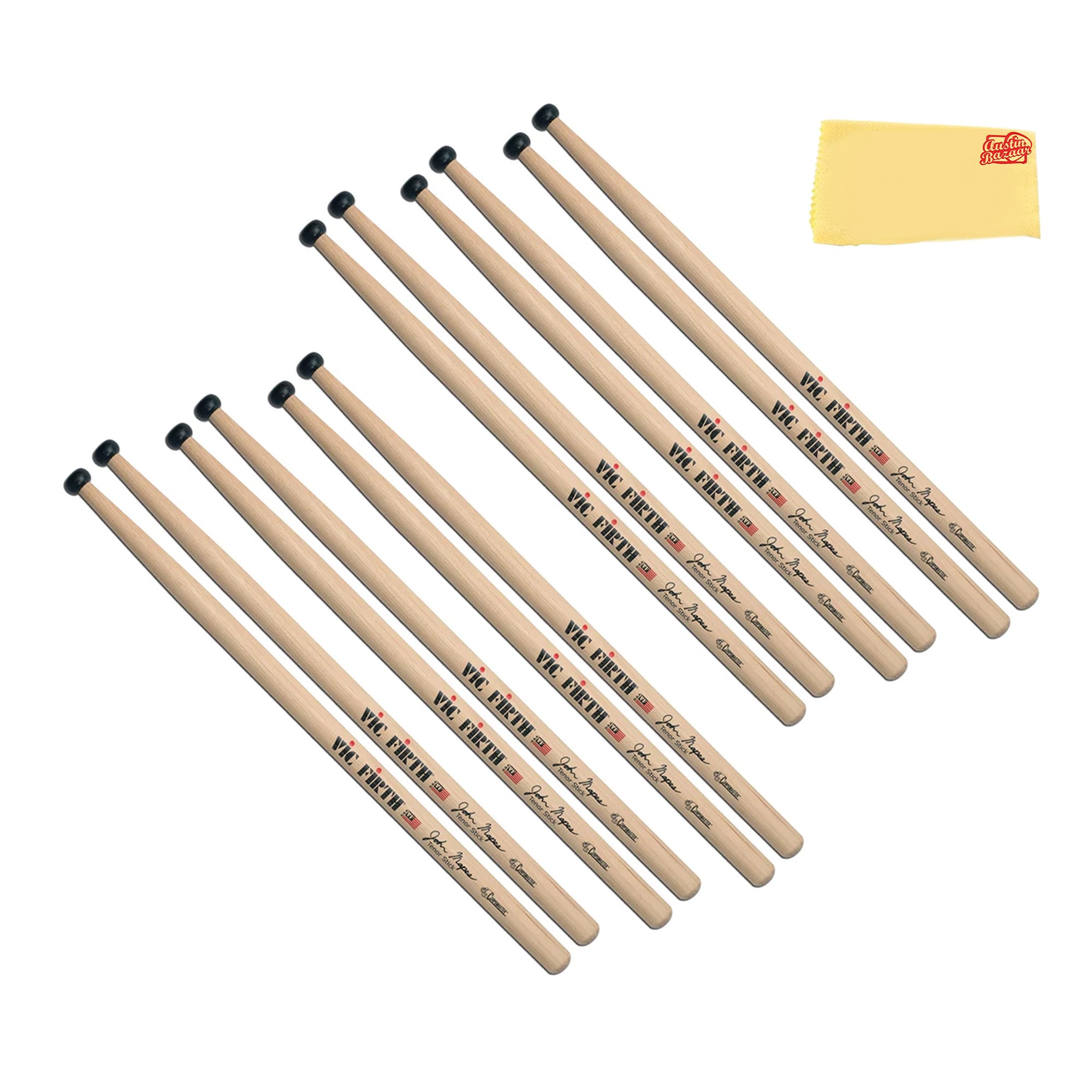Vic Firth SMAPTS Corpsmaster Multi-Tenor John Mapes Tenor Drumsticks - 6 Pack