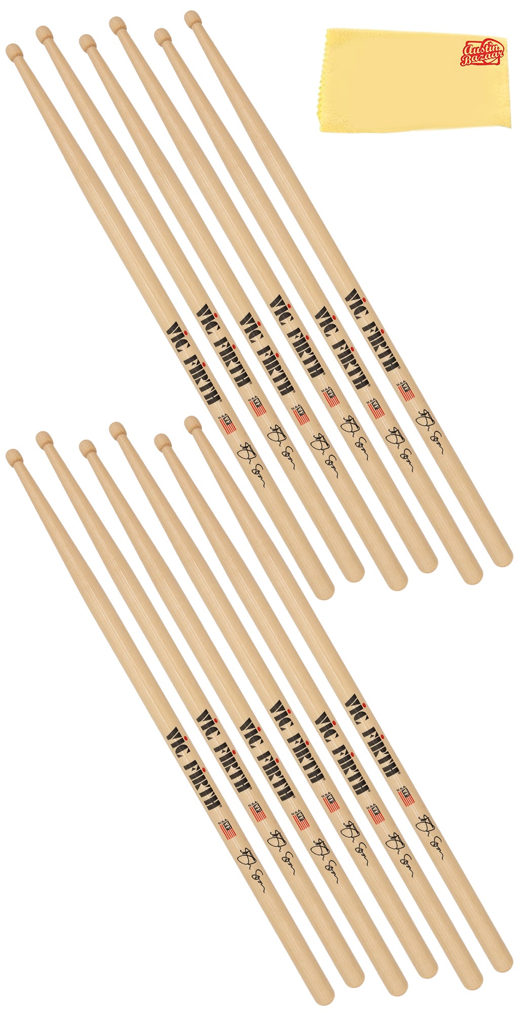 Vic Firth SSOA Signature Series Ash Soan Drumsticks - 6 Pack